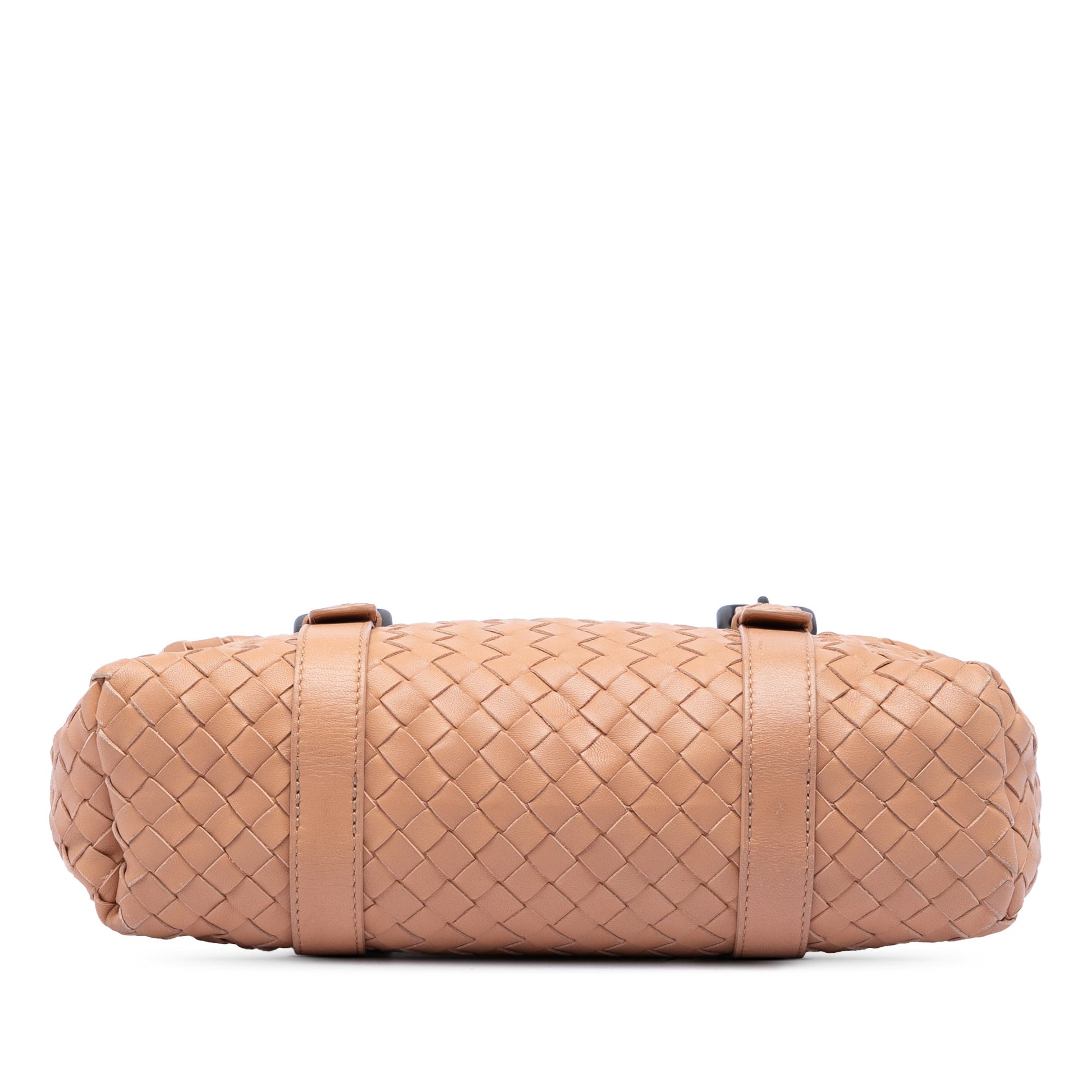 Bottega Veneta Nappa Intrecciato Flap Satchel