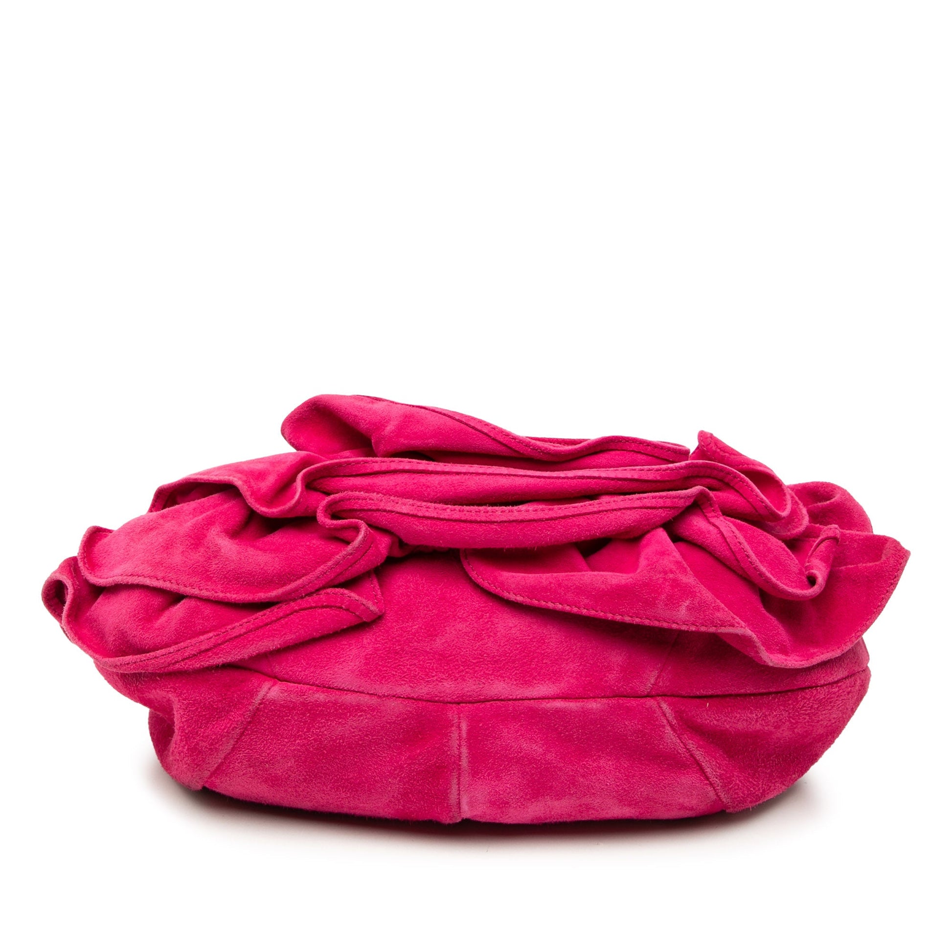 Saint Laurent Suede Nadja Rose Shoulder Bag