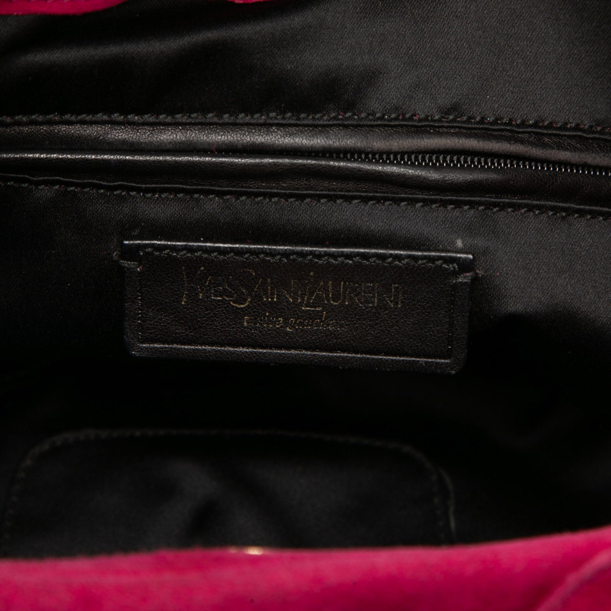 Saint Laurent Suede Nadja Rose Shoulder Bag