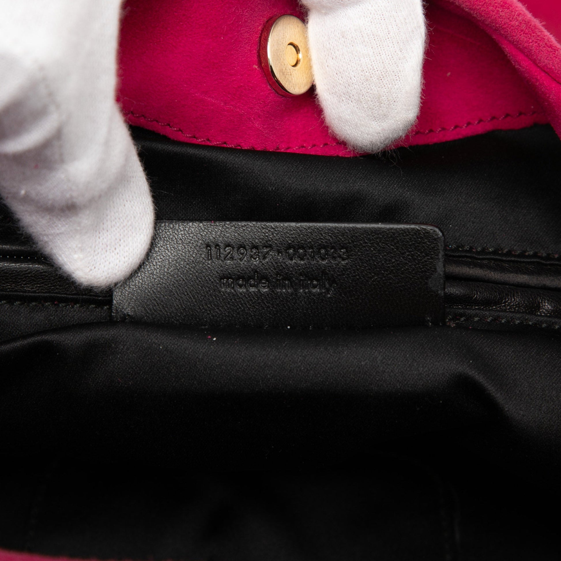 Saint Laurent Suede Nadja Rose Shoulder Bag