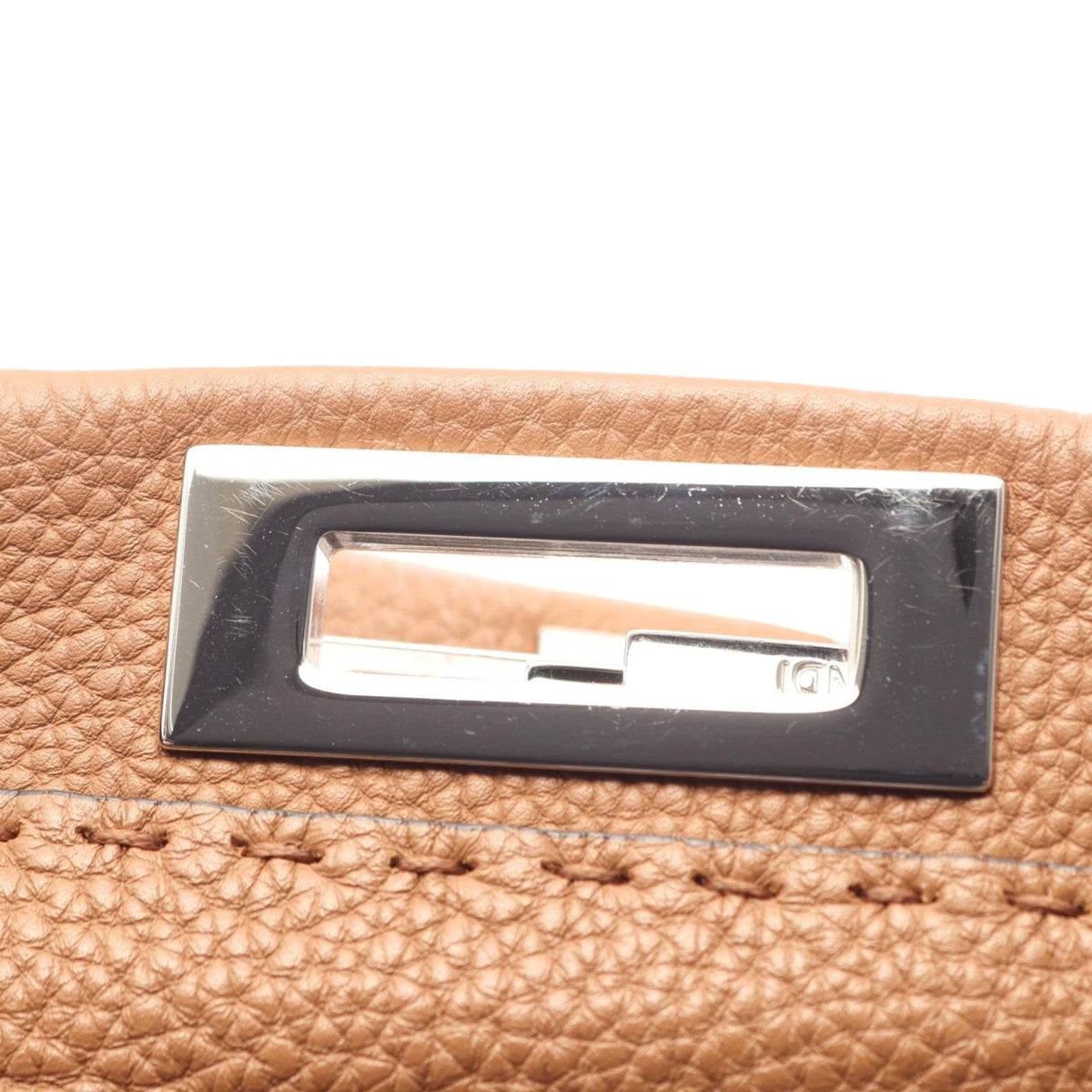 Fendi Medium Leather Selleria Peekaboo Iconic Satchel — Brown