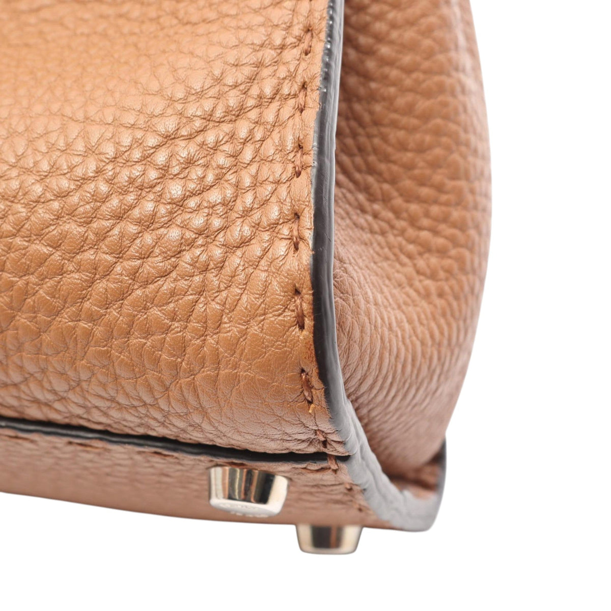 Fendi Medium Leather Selleria Peekaboo Iconic Satchel — Brown