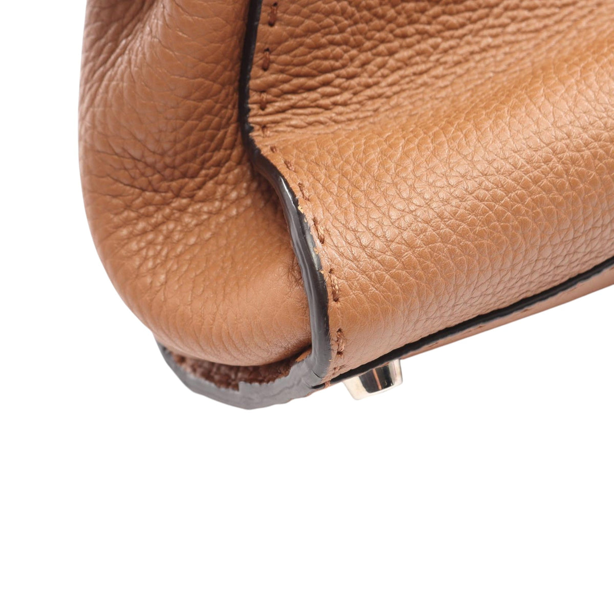 Fendi Medium Leather Selleria Peekaboo Iconic Satchel — Brown