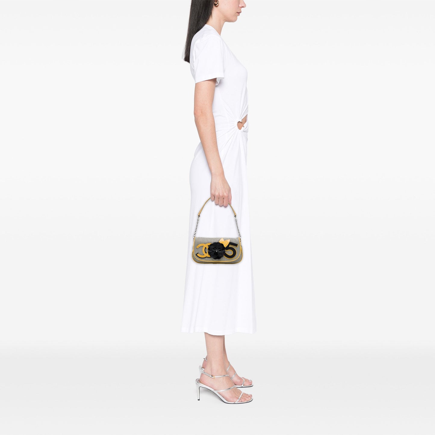Chanel Canvas CC Camellia No. 5 Shoulder Bag