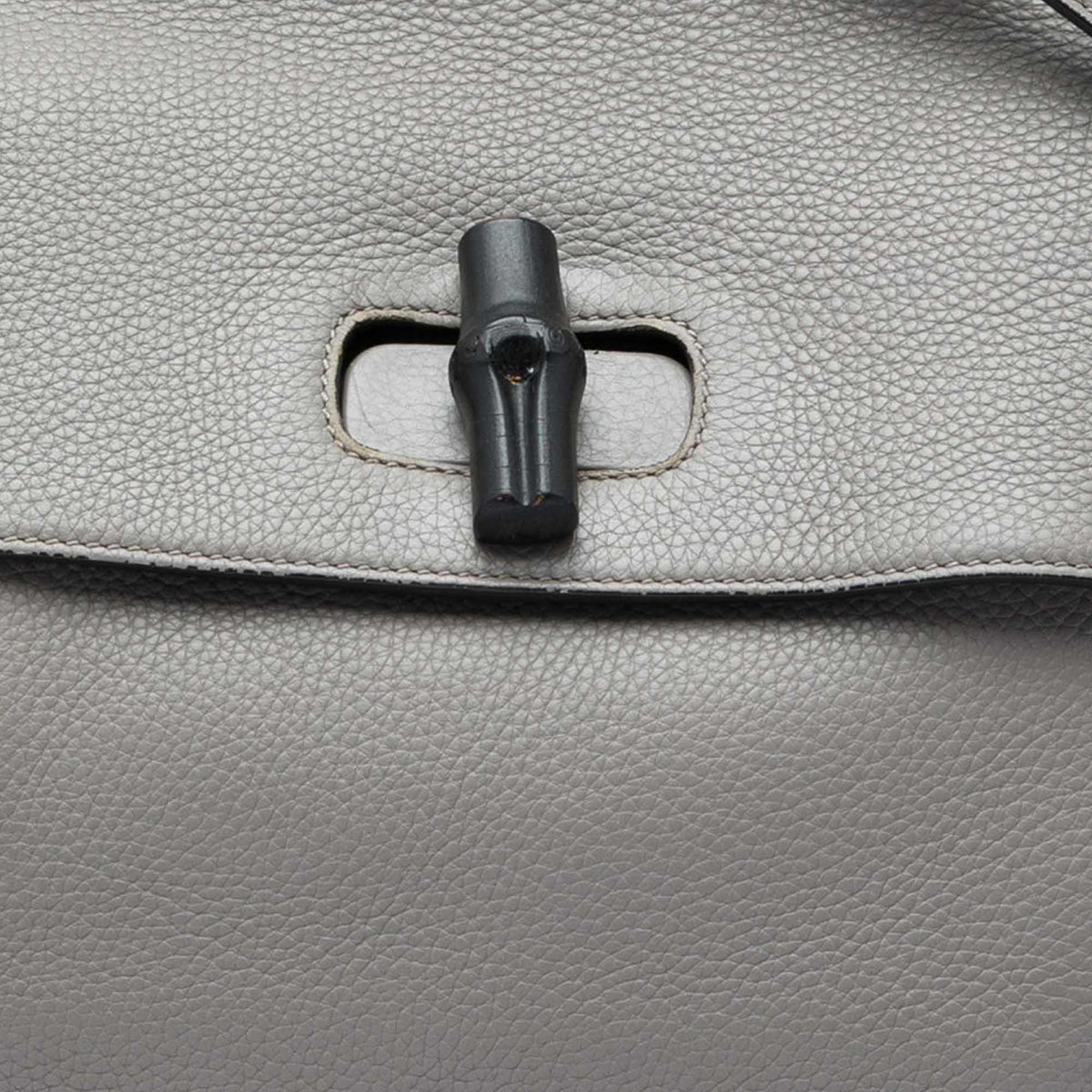 Gucci Large Calfskin Bamboo Daily Satchel