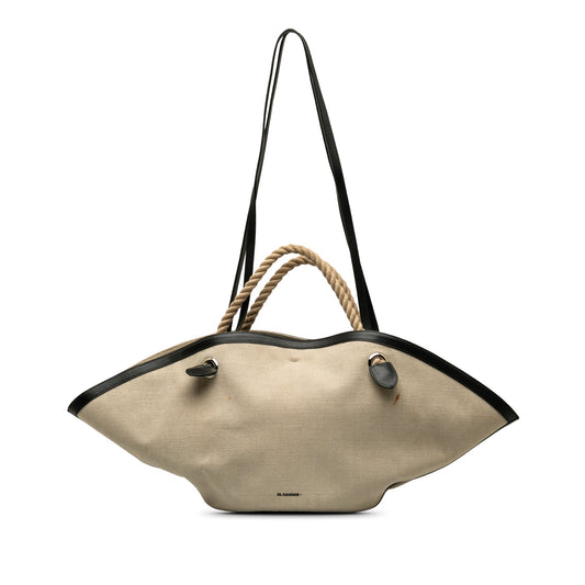 Jil Sander Canvas Sombrero Satchel