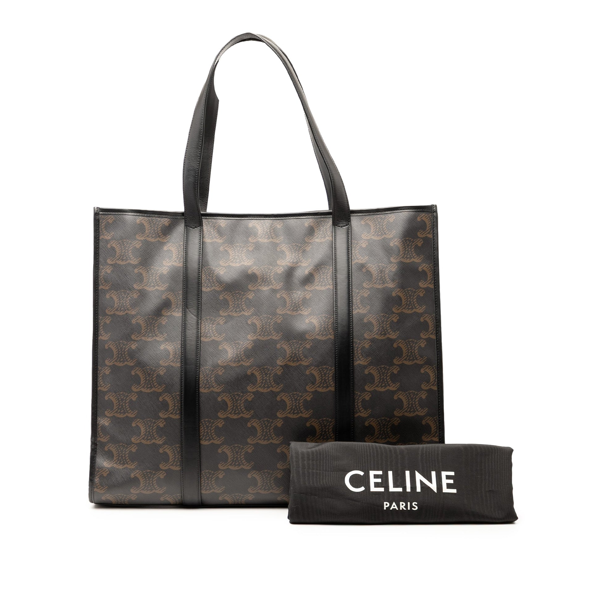 Celine XL Triomphe Coated Canvas Cabas Tote