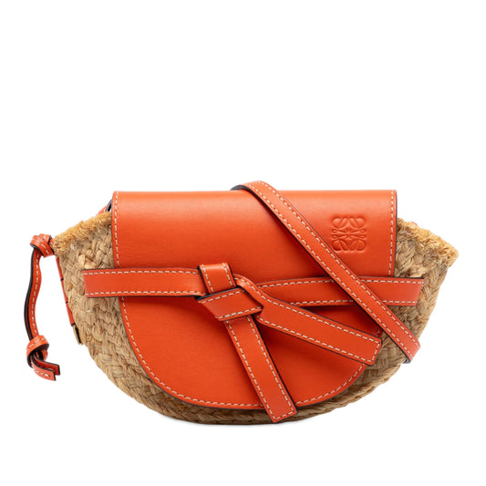 LOEWE Mini Raffia Gate Crossbody