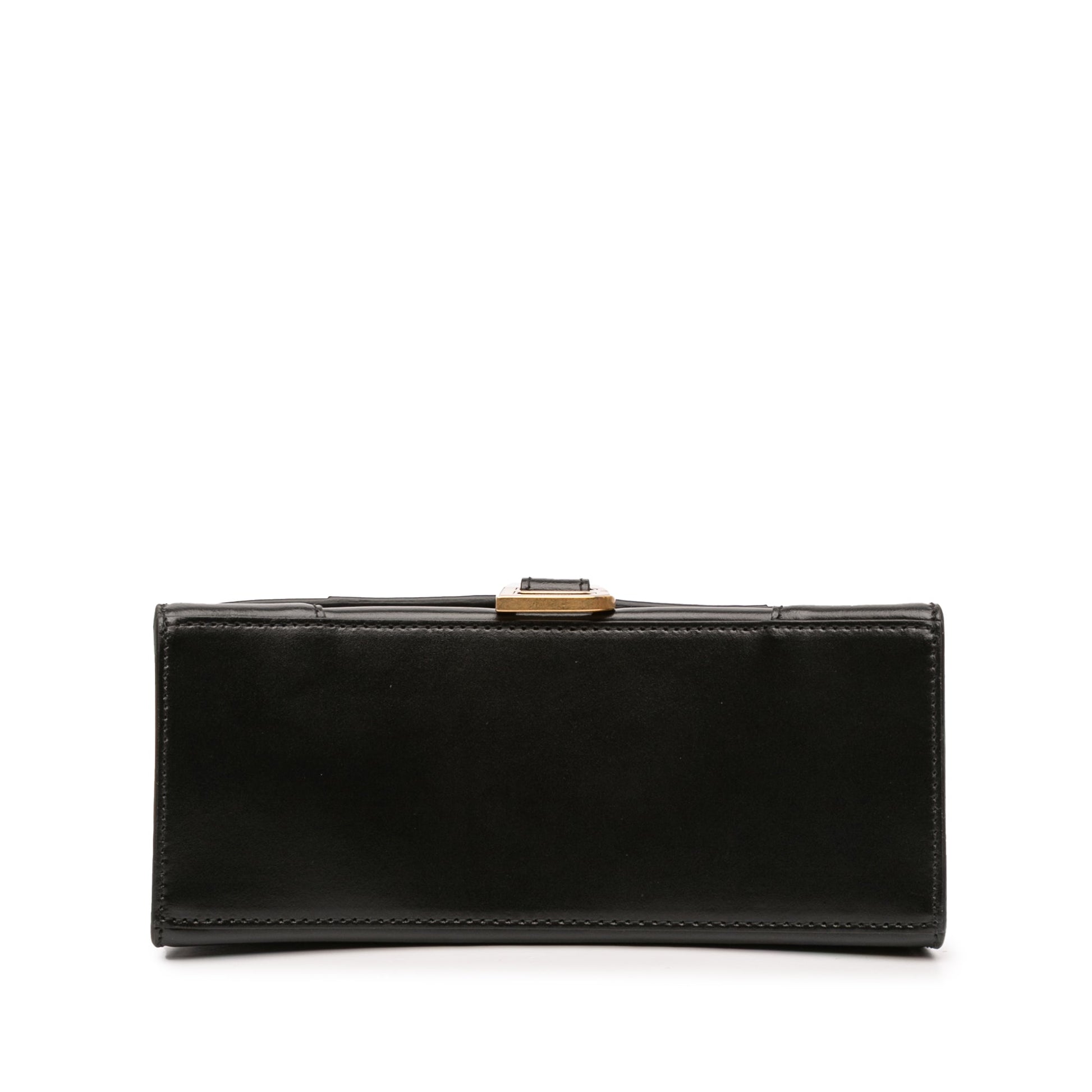 Balenciaga Small Shiny Box Calfskin Hourglass Top Handle Bag