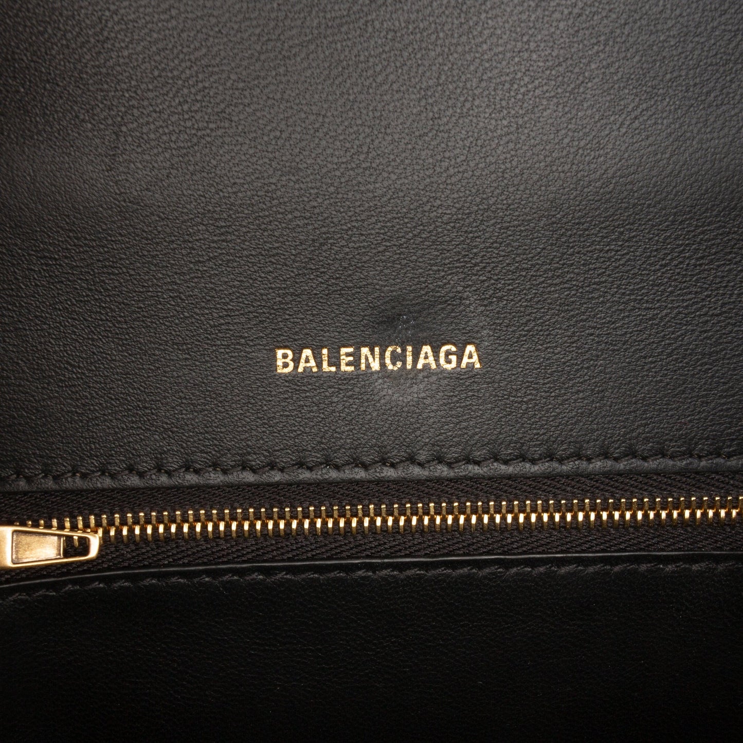Balenciaga Small Shiny Box Calfskin Hourglass Top Handle Bag
