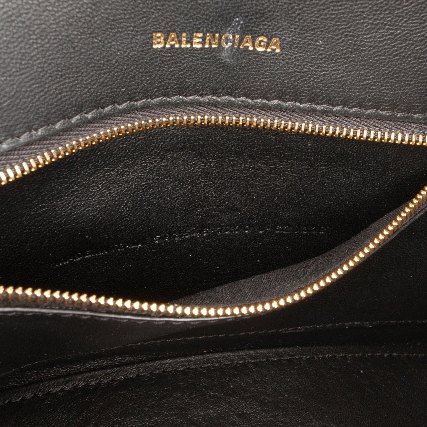 Balenciaga Small Shiny Box Calfskin Hourglass Top Handle Bag