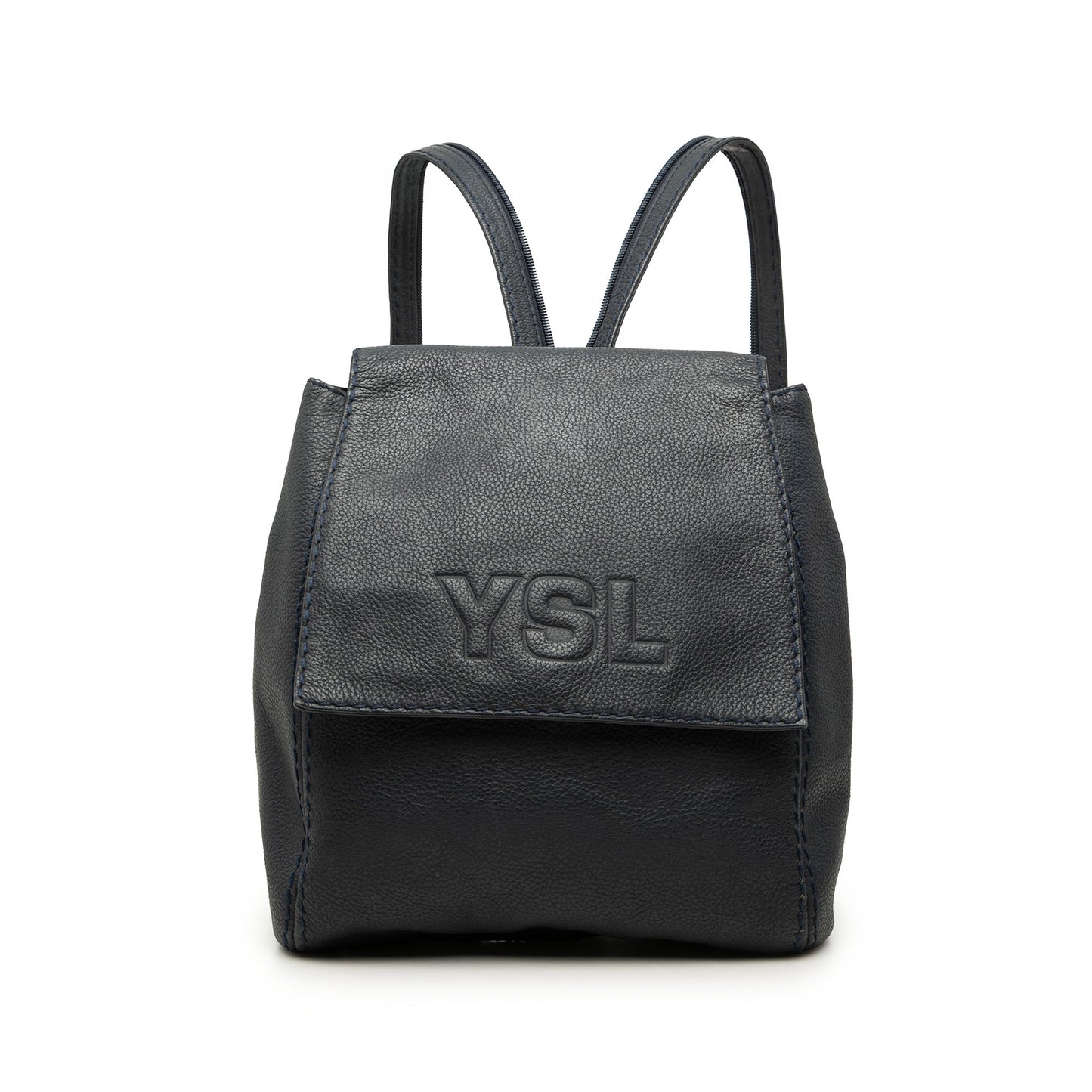 Saint Laurent Embossed Leather Backpack