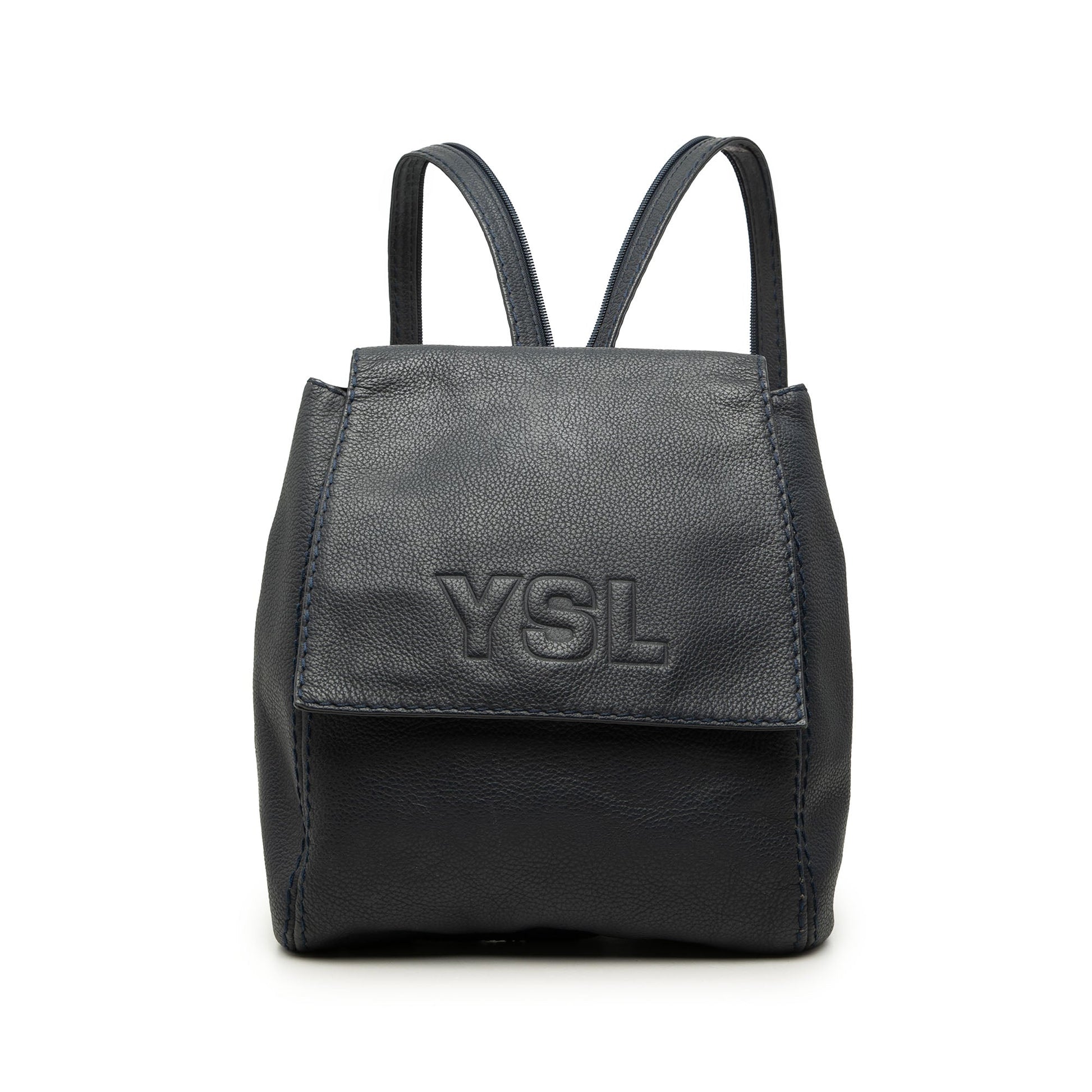 Saint Laurent Embossed Leather Backpack