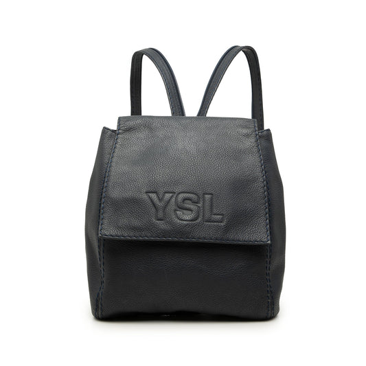 Saint Laurent Embossed Leather Backpack