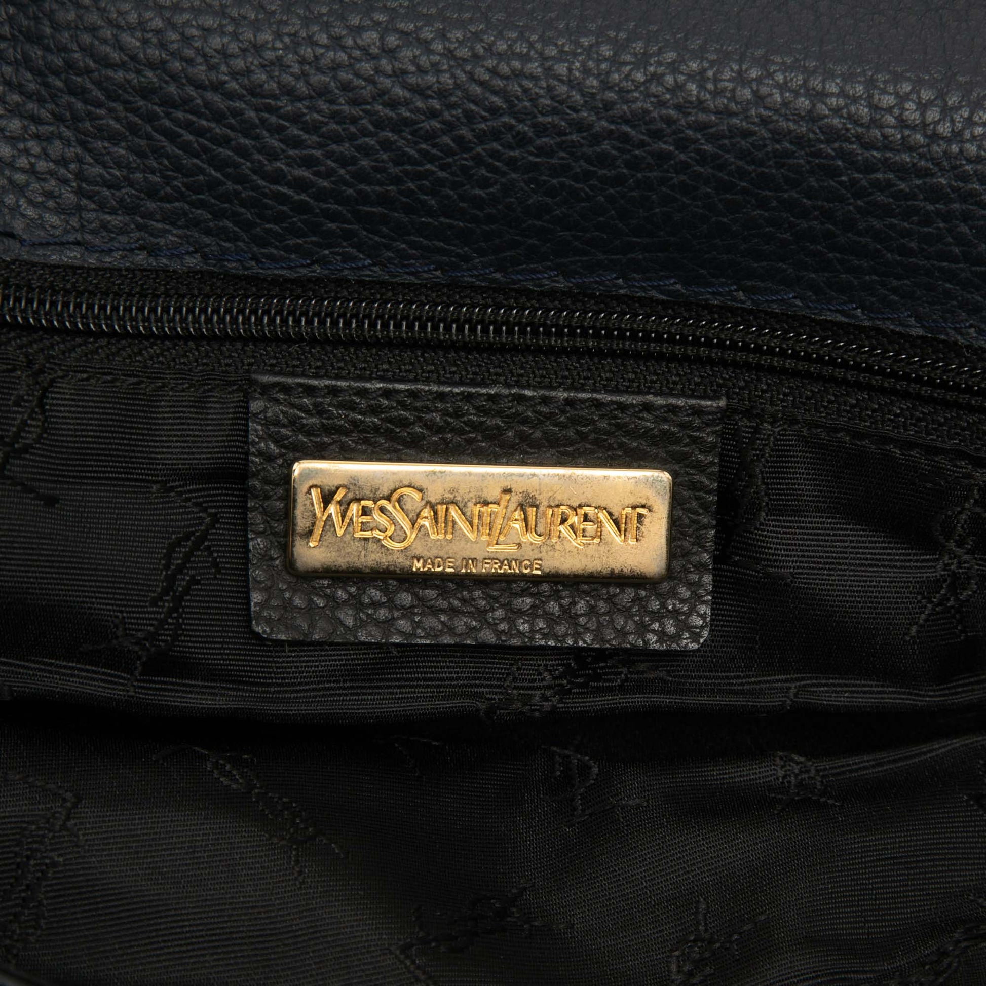 Saint Laurent Embossed Leather Backpack