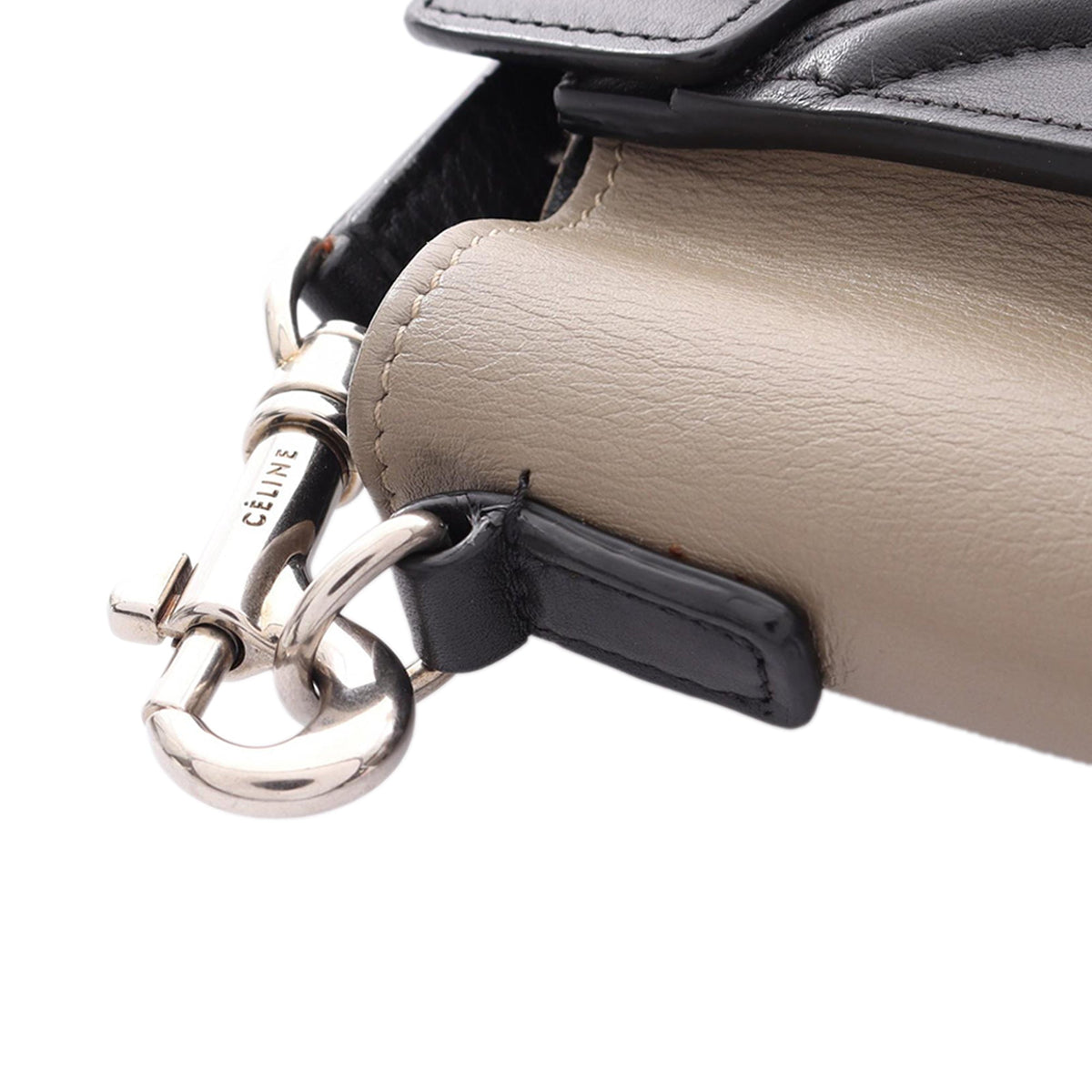 Celine Nano Tricolor Leather Luggage Tote — Orange