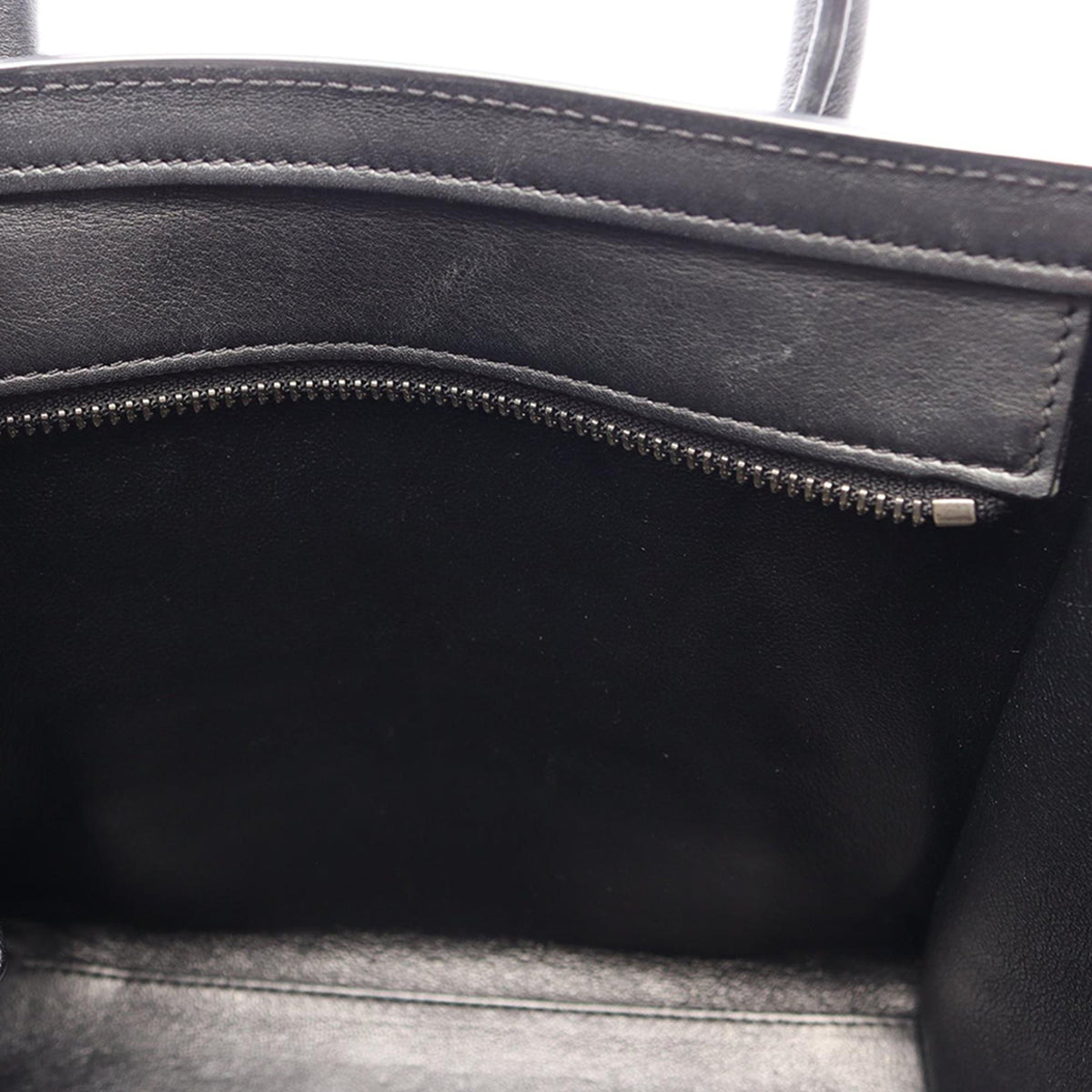 Celine Nano Tricolor Leather Luggage Tote — Orange