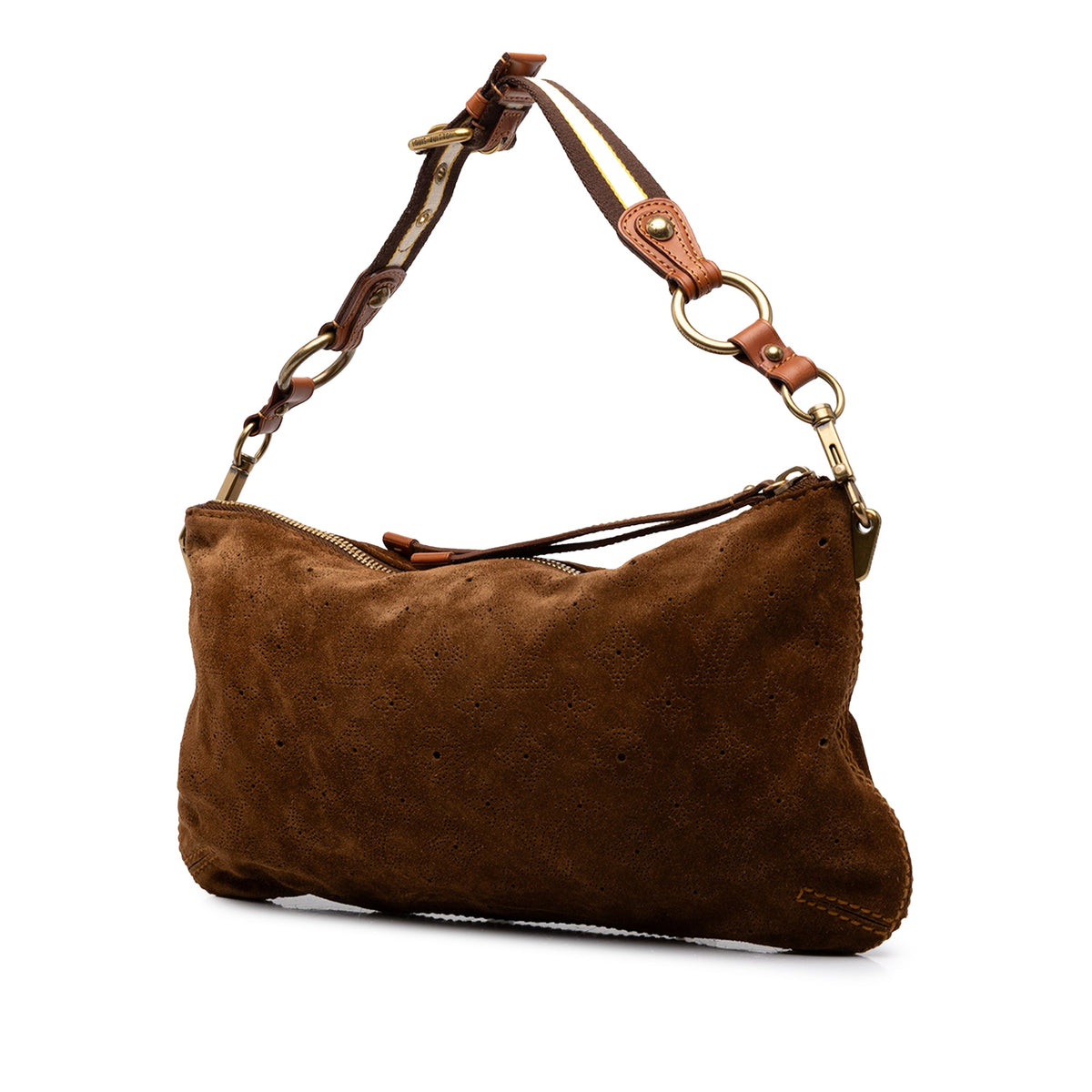 Louis Vuitton Monogram Mahina Suede Onatah Pochette — Brown