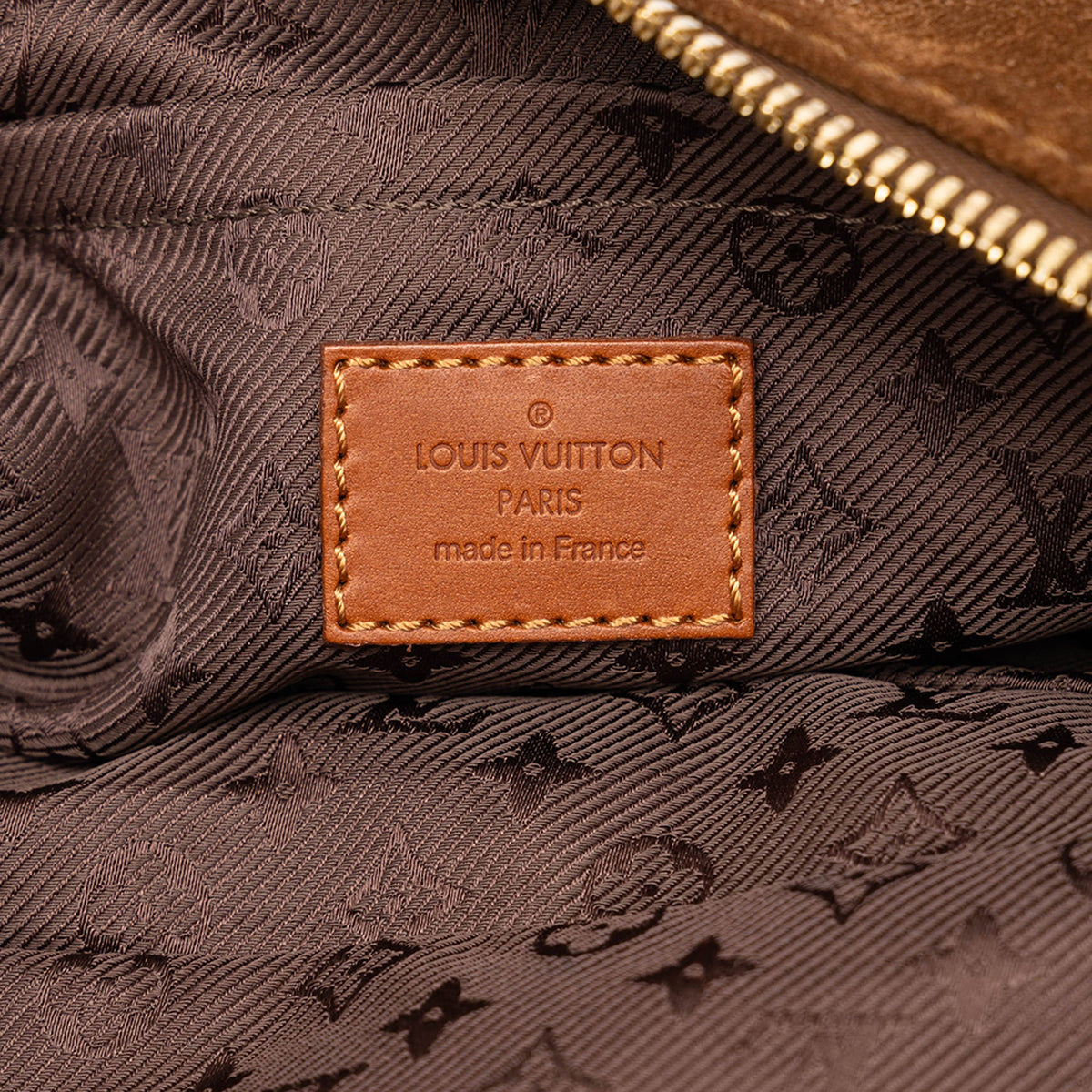 Louis Vuitton Monogram Mahina Suede Onatah Pochette — Brown