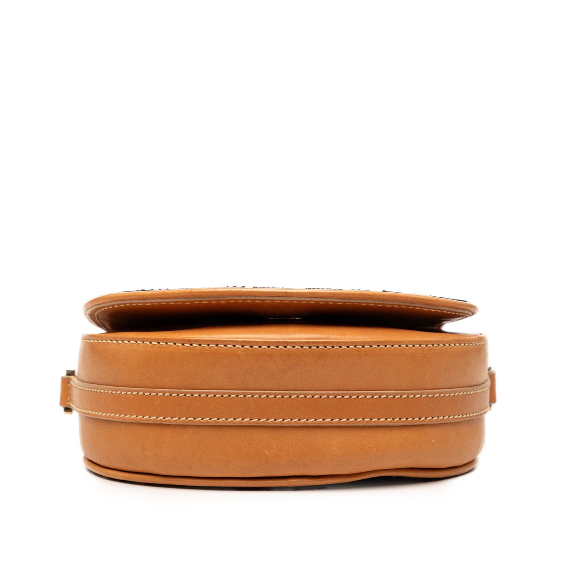Celine C Macadam Denim and Leather Crossbody