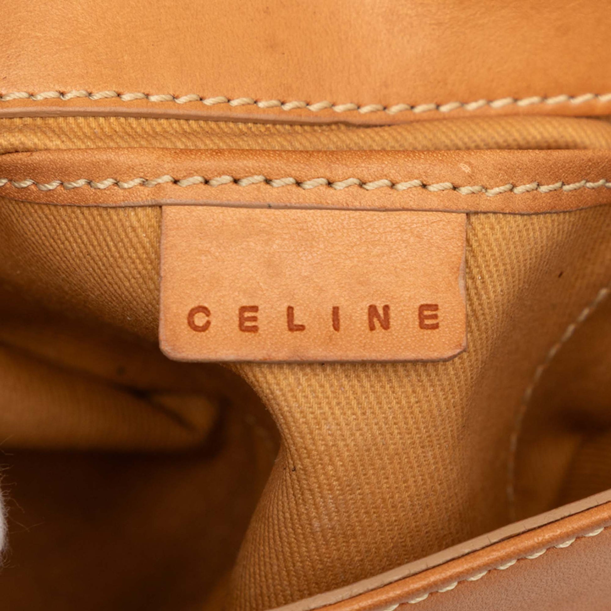 Celine C Macadam Denim and Leather Crossbody