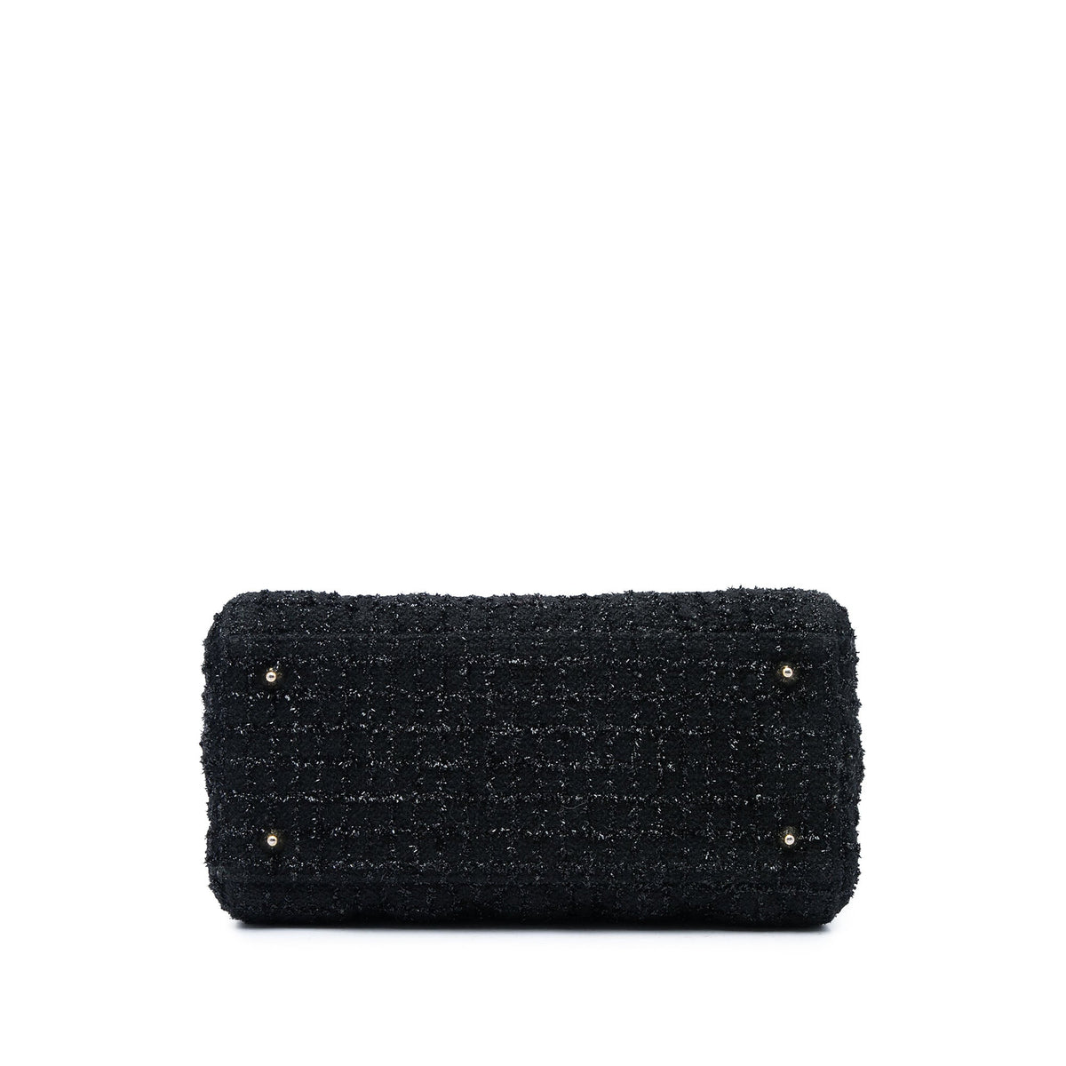 Dior Medium Tweed Cannage Lady Dior — Black