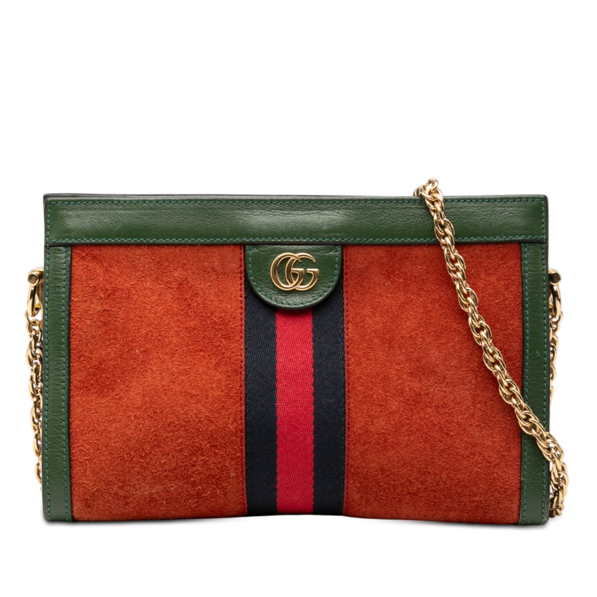 Gucci Small Suede Ophidia Chain Crossbody