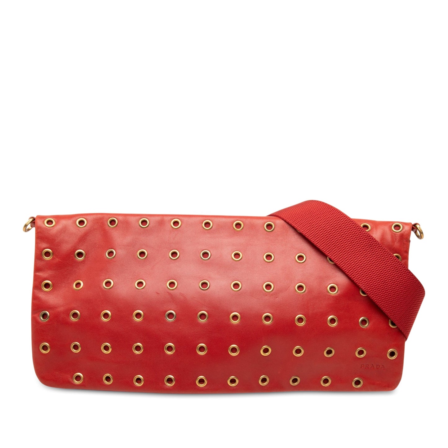 Prada Nappa Grommet Shoulder Bag