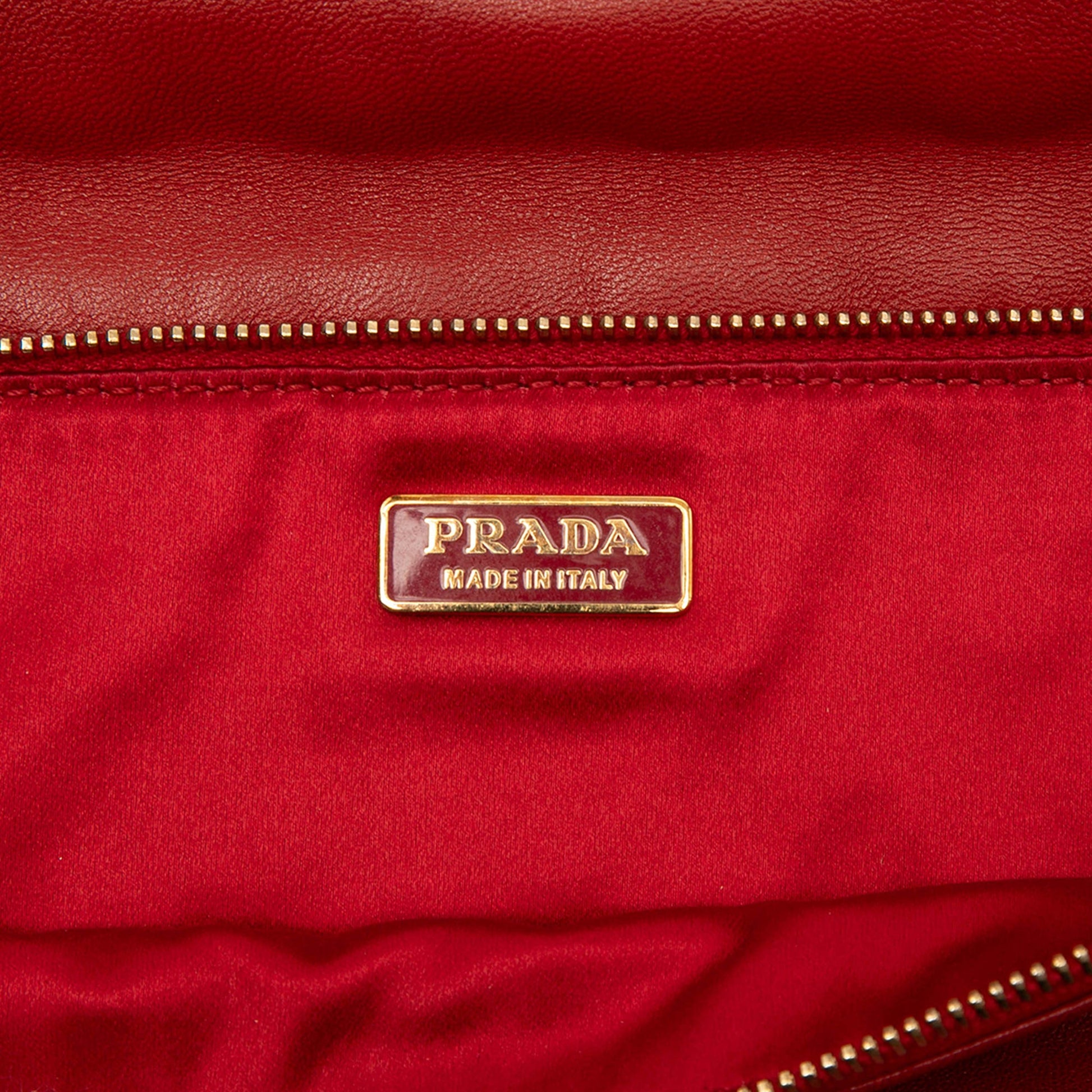 Prada Nappa Grommet Shoulder Bag