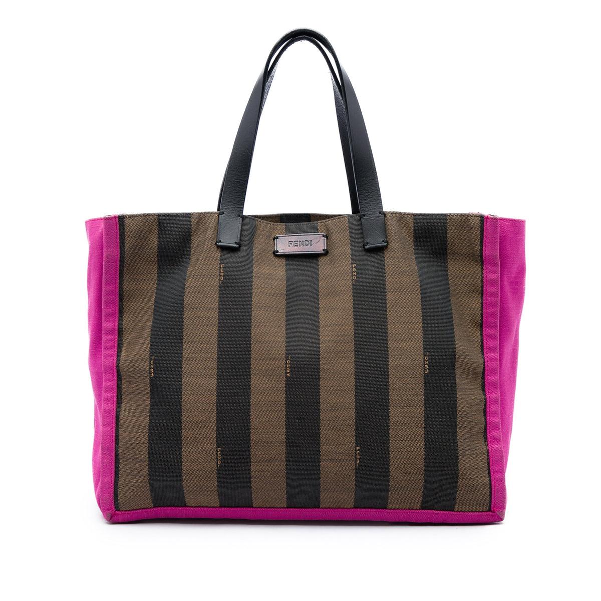 Fendi Pequin Canvas Simply Shopping Tote — Pink