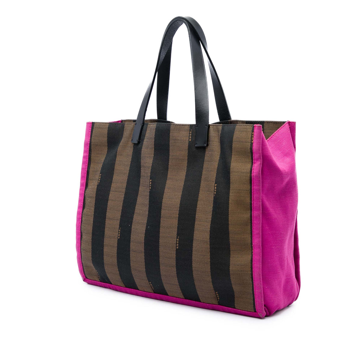 Fendi Pequin Canvas Simply Shopping Tote — Pink