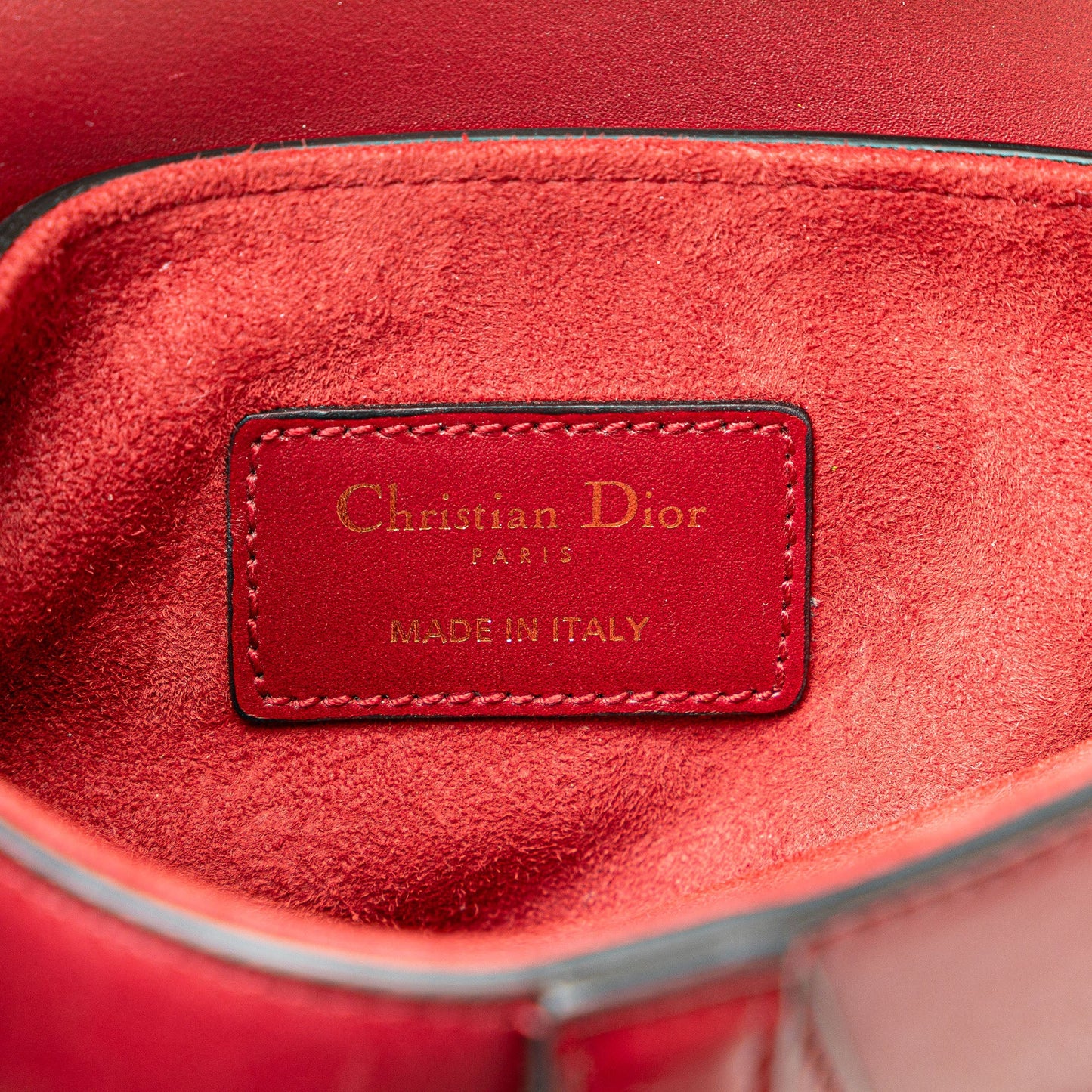 Dior Mini Grained Calfskin Saddle Bag