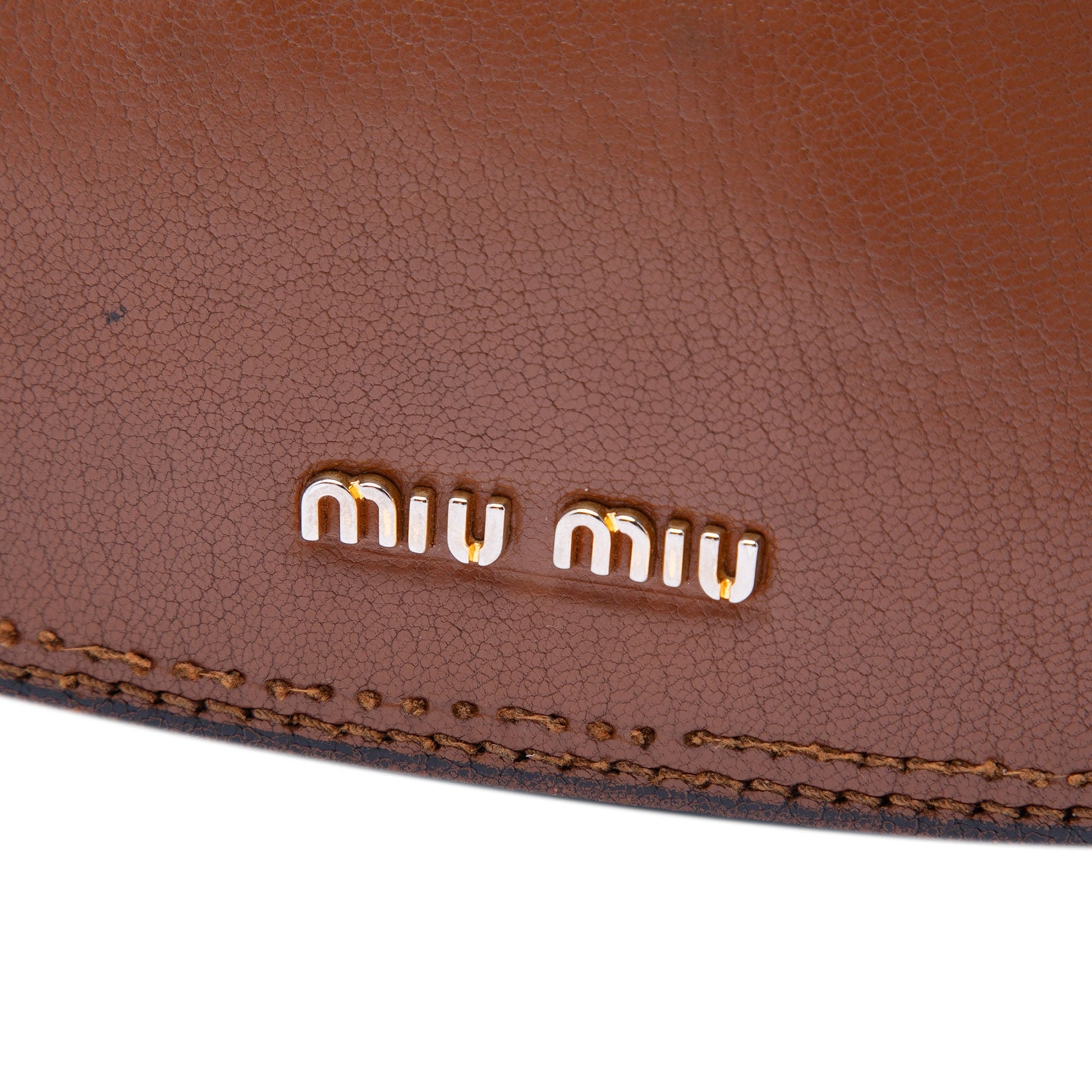 Miu Miu Mini Goatskin Madras Dahlia Satchel