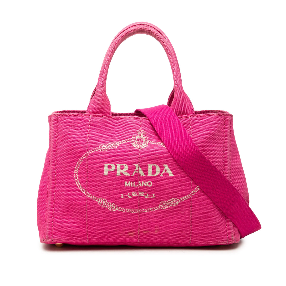 Prada Small Canvas Canapa Logo Tote