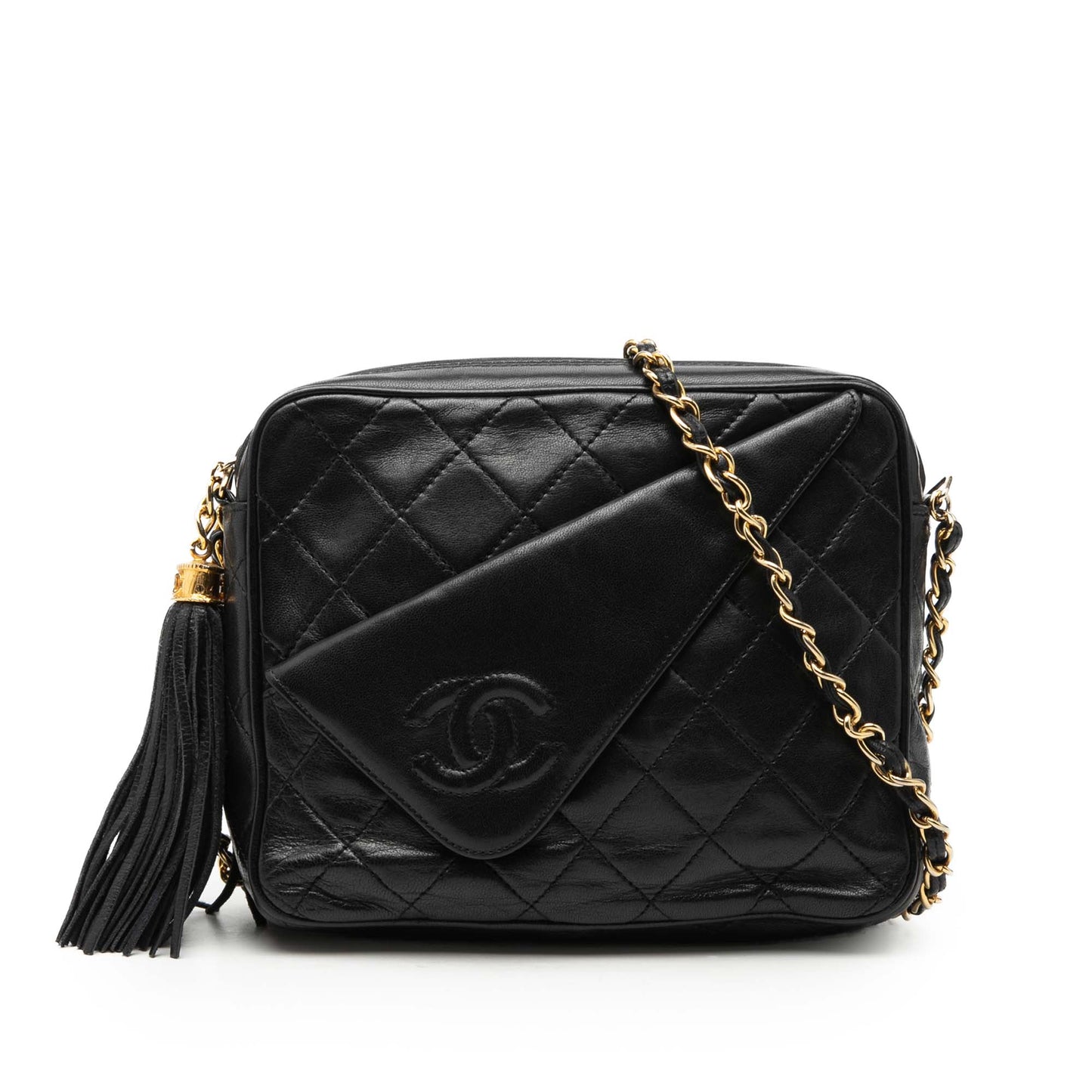 Chanel Mini CC Quilted Lambskin Tassel Camera Bag