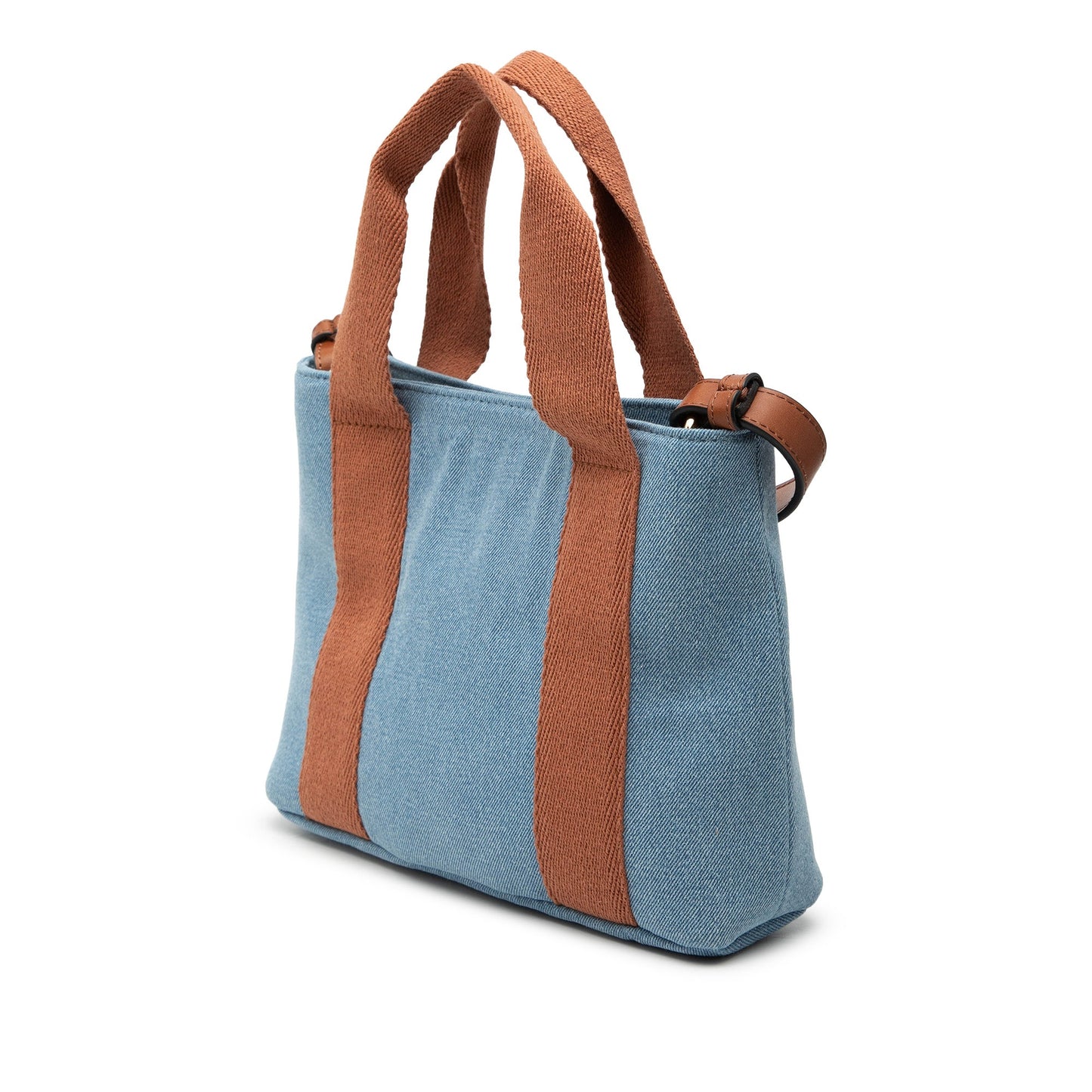 Chloé Kids Embroidered Logo Denim Satchel