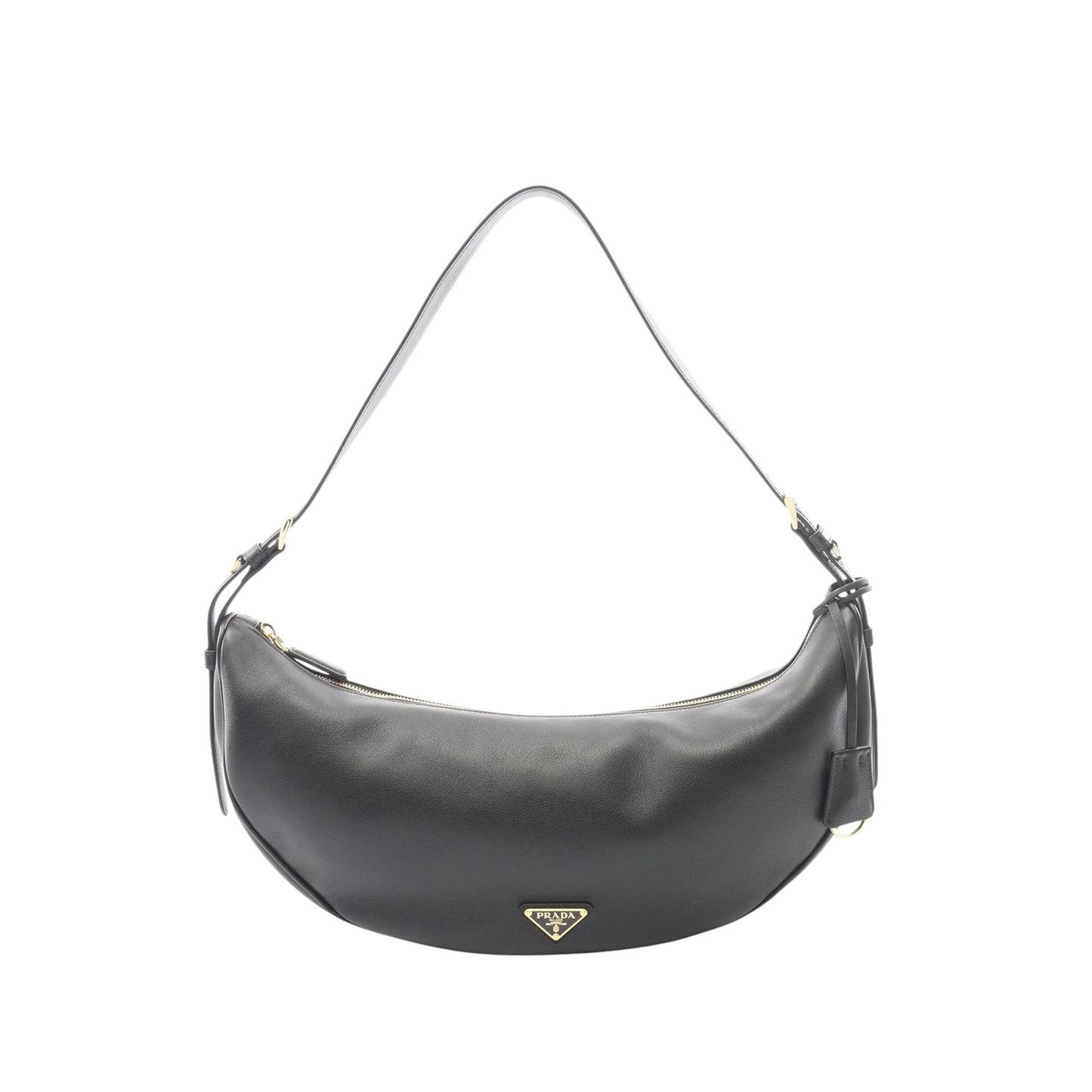 Prada Large Calfskin Demi Lune Shoulder Bag
