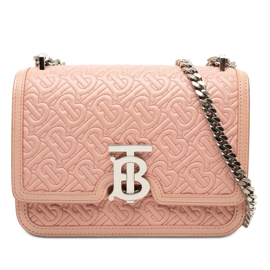 Burberry Small TB Monogram Embossed Calfskin Chain Shoulder Bag