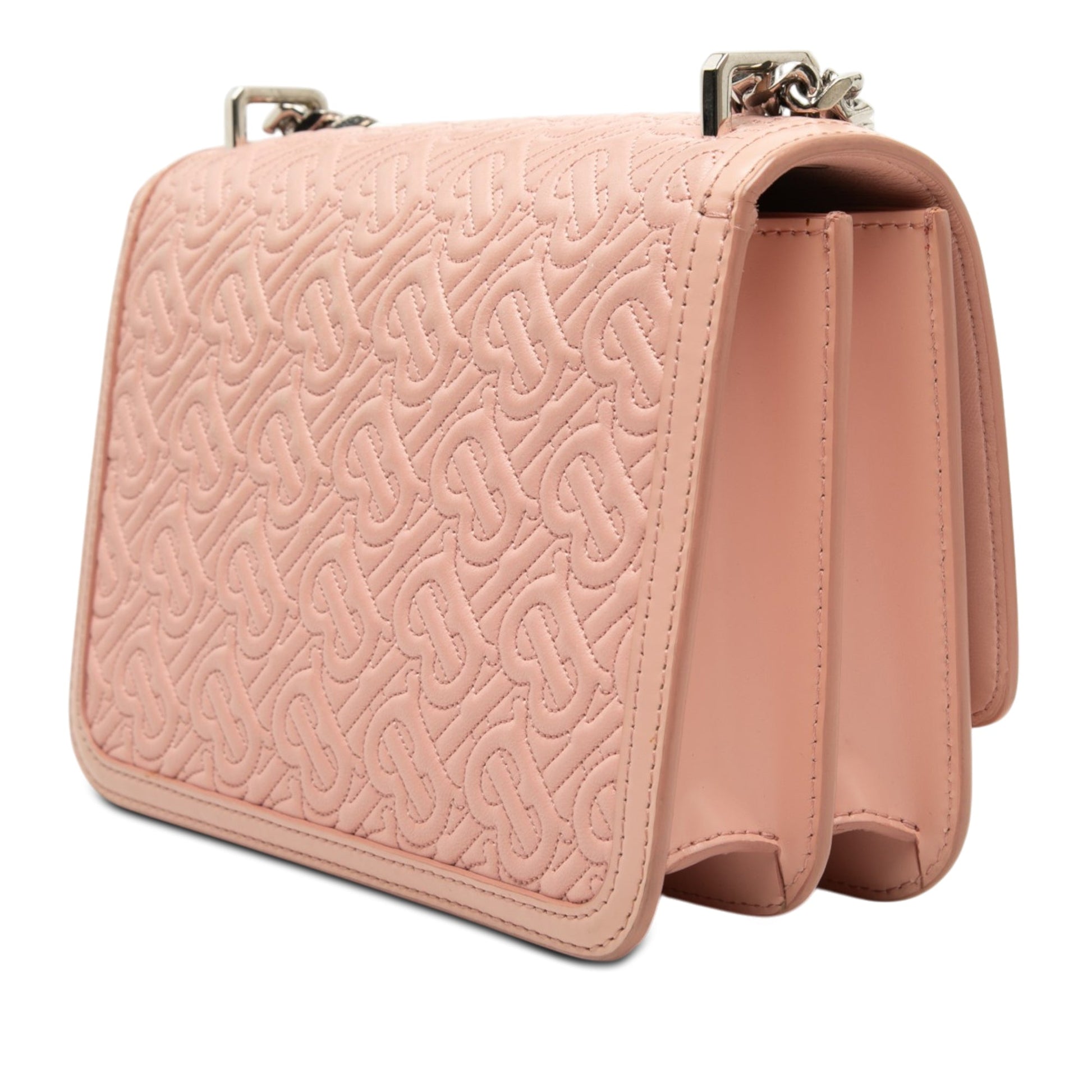Burberry Small TB Monogram Embossed Calfskin Chain Shoulder Bag