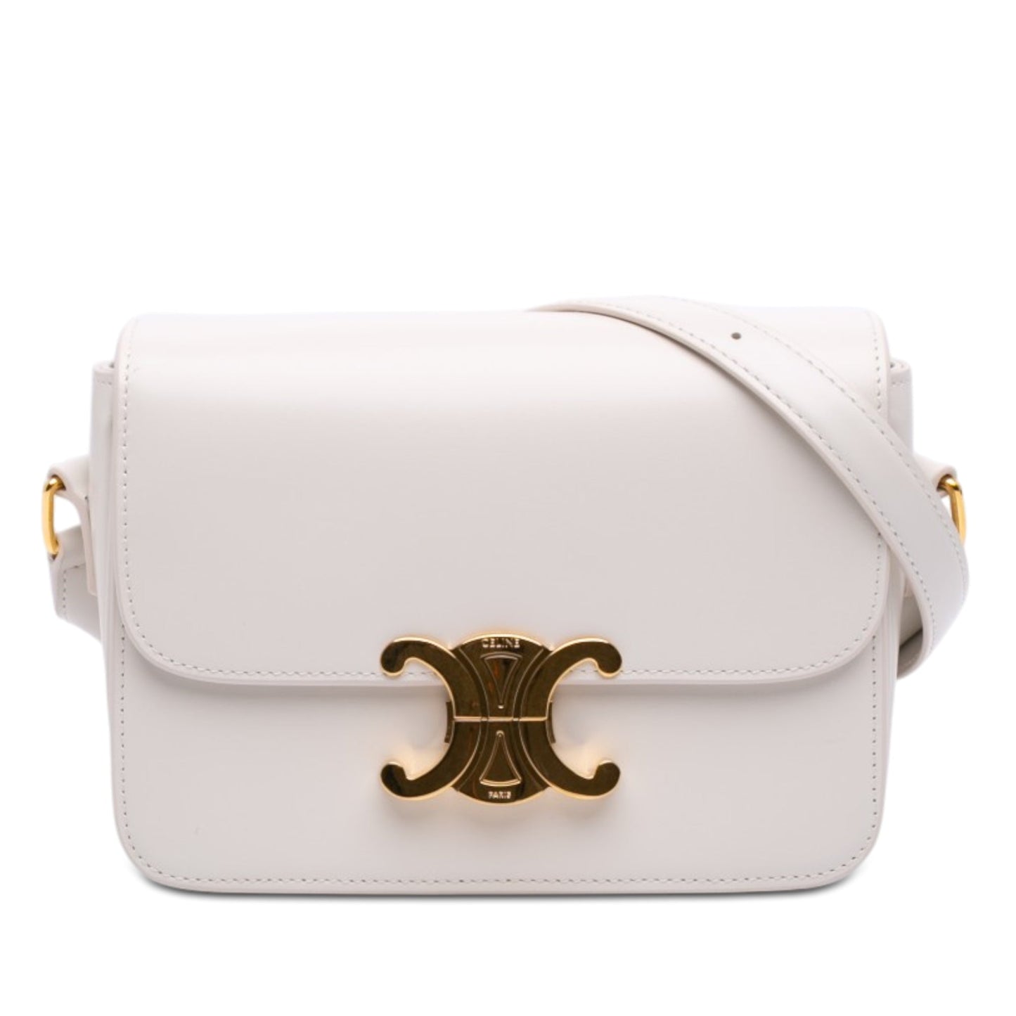 Celine Teen Shiny Calfskin Triomphe Crossbody