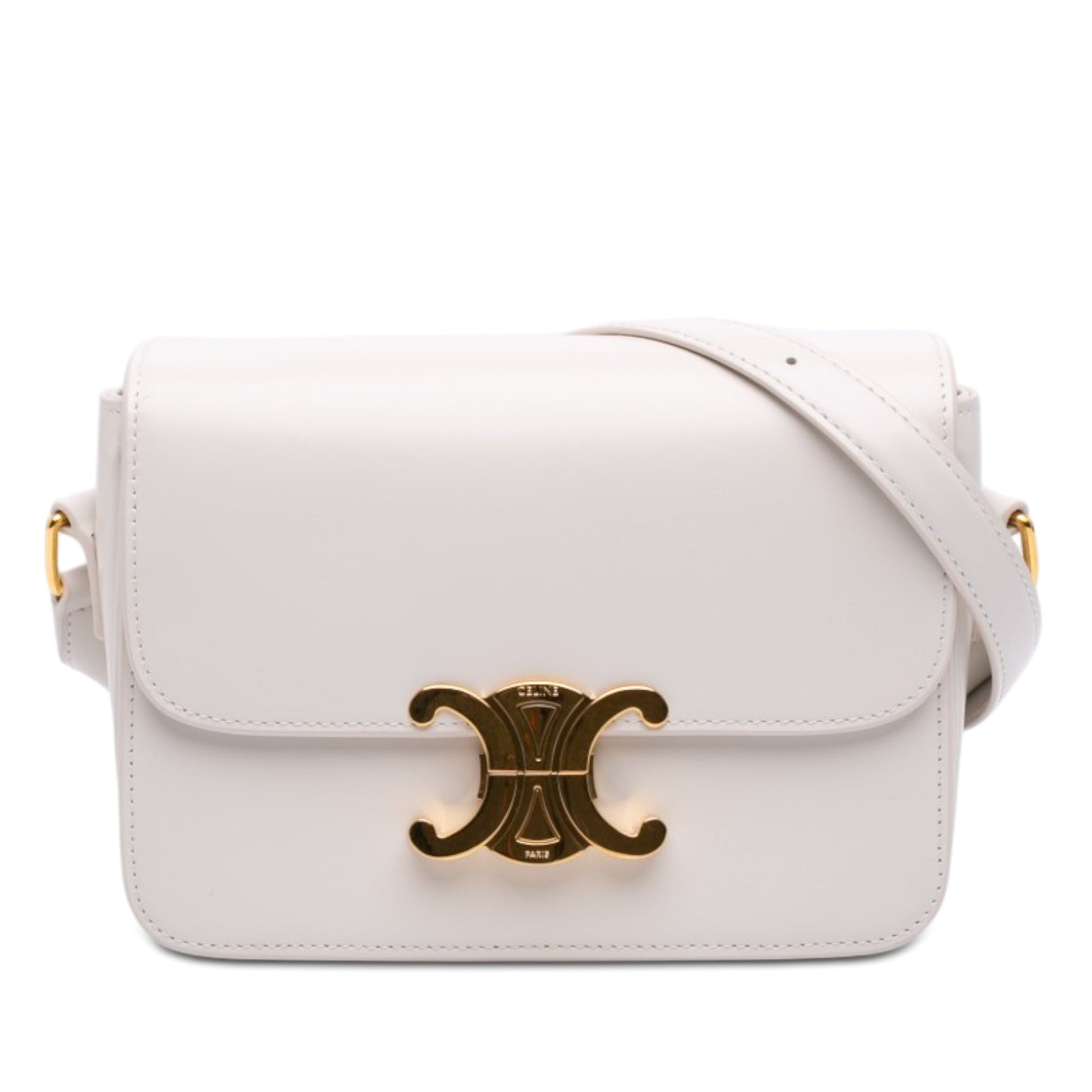 Celine Teen Shiny Calfskin Triomphe Crossbody
