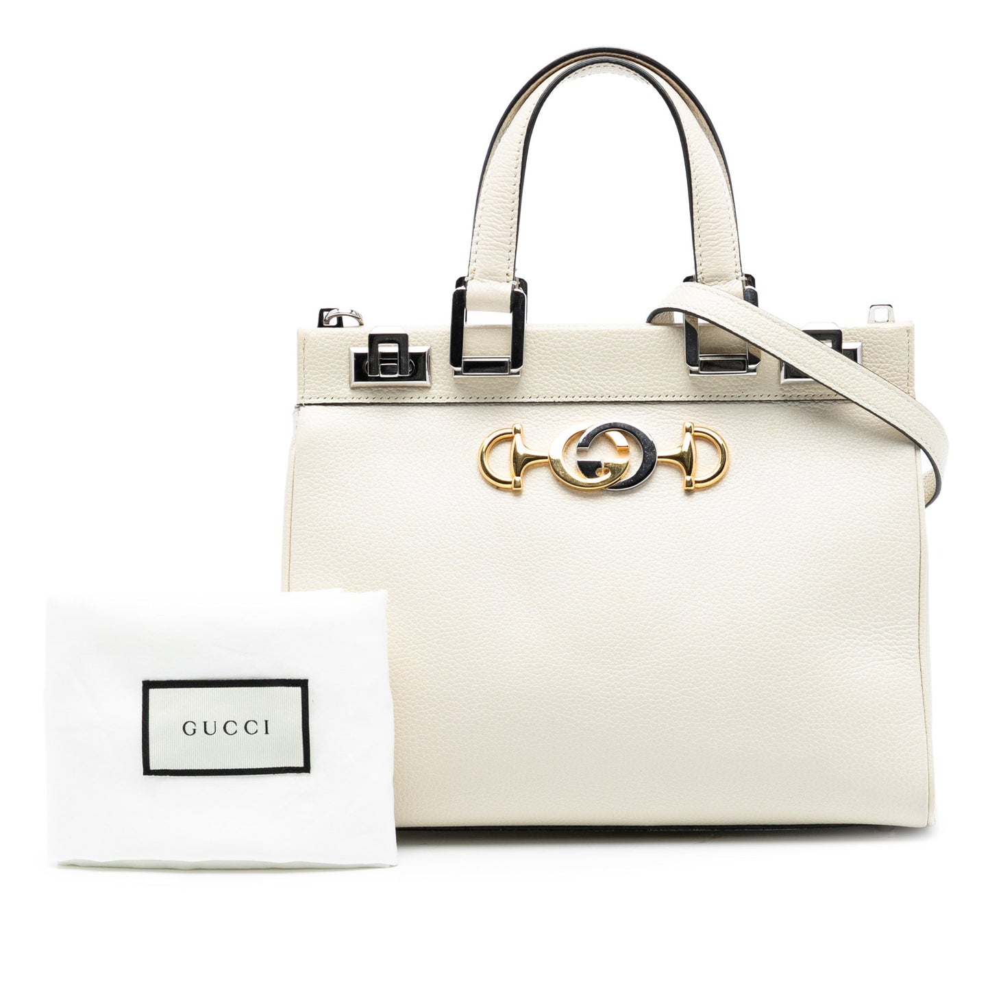 Gucci Small Grained Calfskin Zumi Top Handle Bag