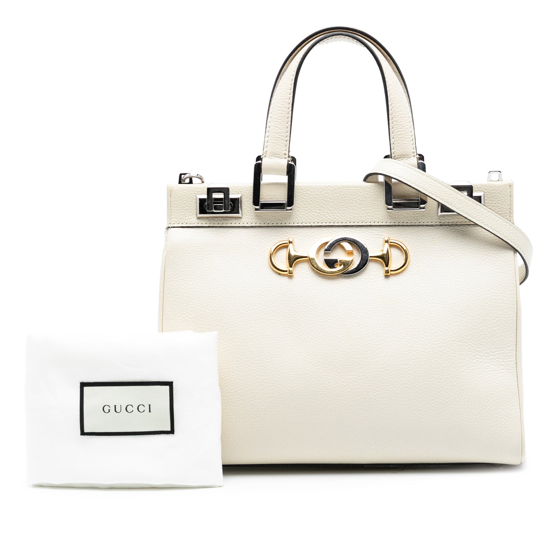 Gucci Small Grained Calfskin Zumi Top Handle Bag