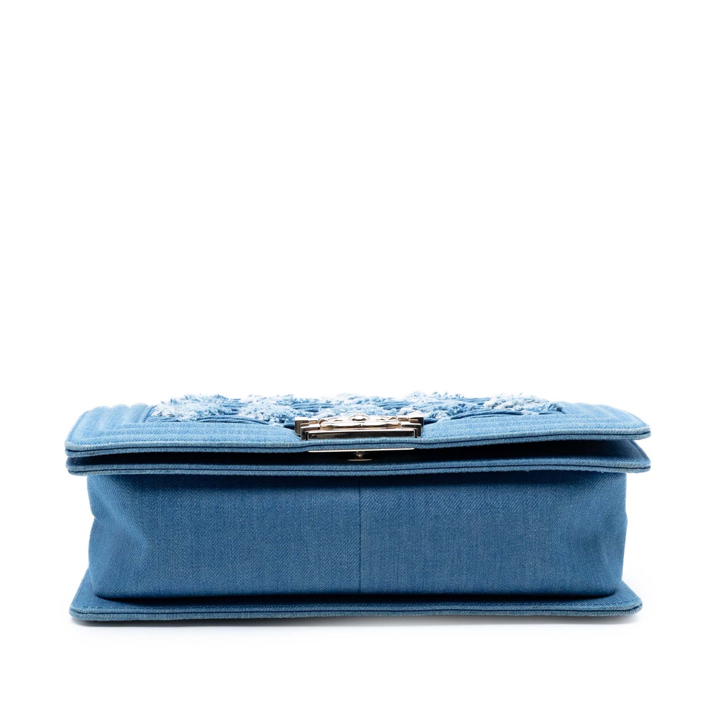 Chanel Old Medium Pleated Denim Boy Flap