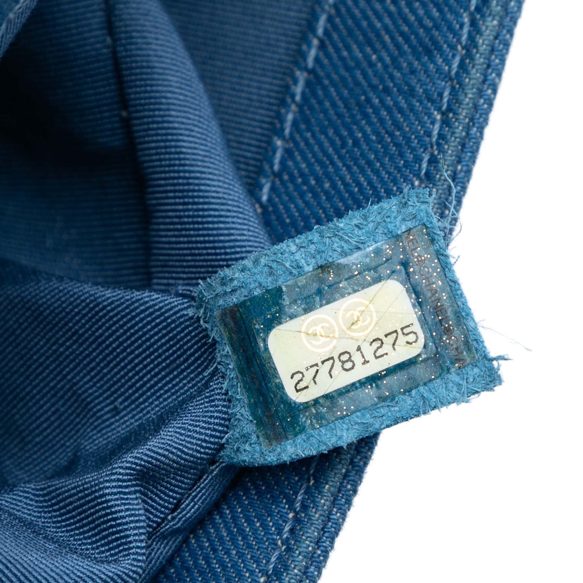 Chanel Old Medium Pleated Denim Boy Flap