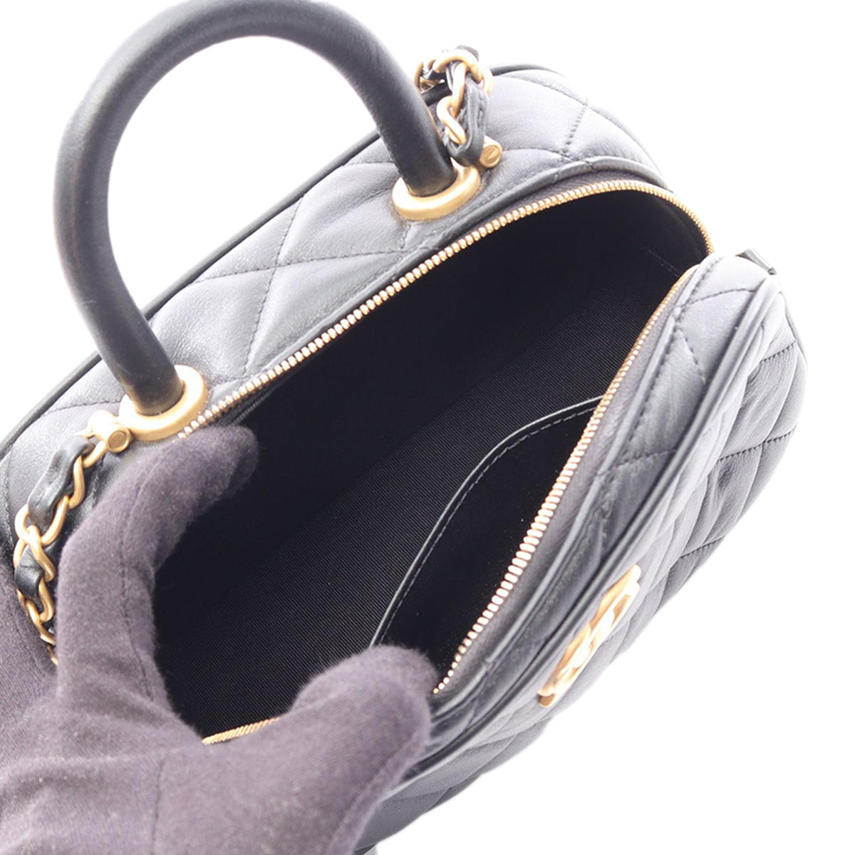 Chanel Mini CC Quilted Calfskin Bowling Bag