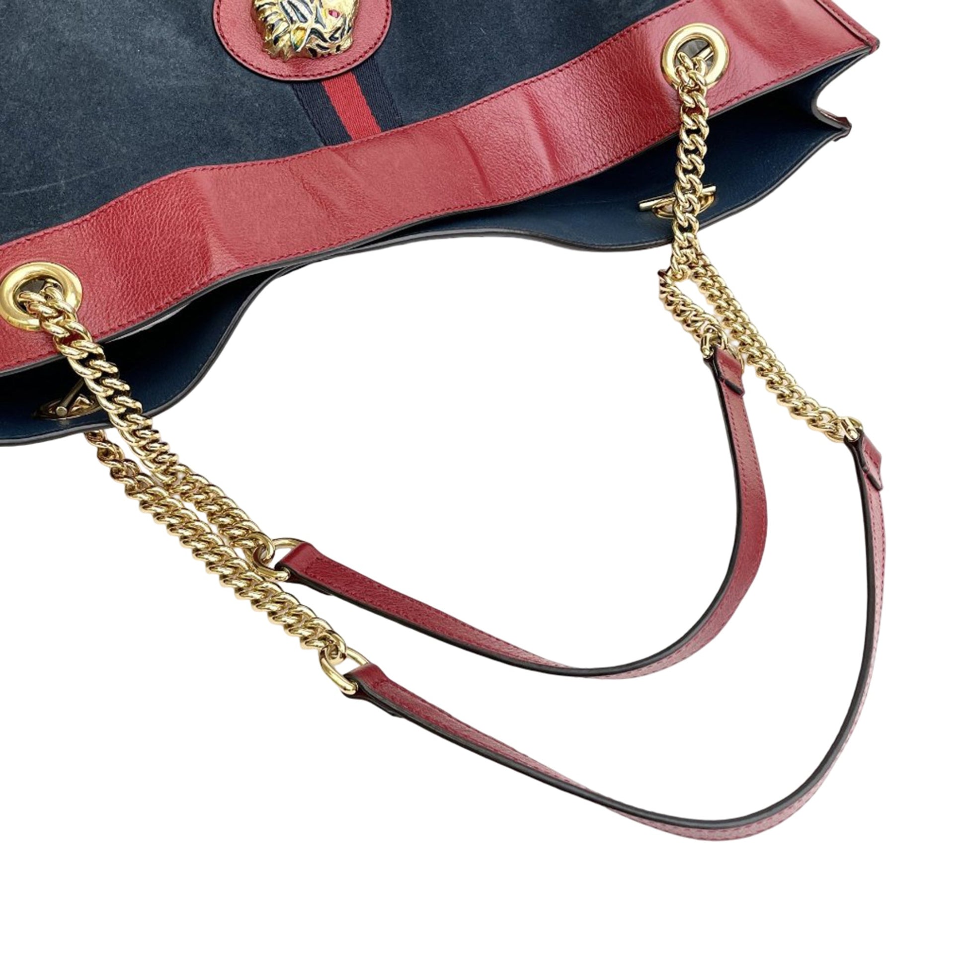 Gucci Large Web Suede Rajah Tote