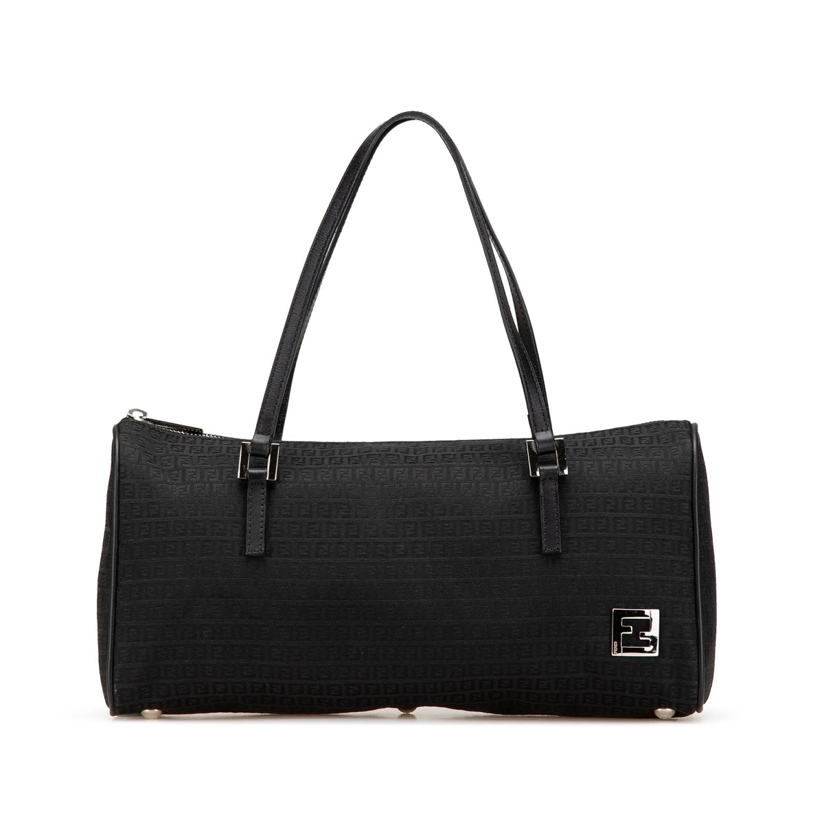 Fendi Micro Zucchino Canvas Bauletto Handbag