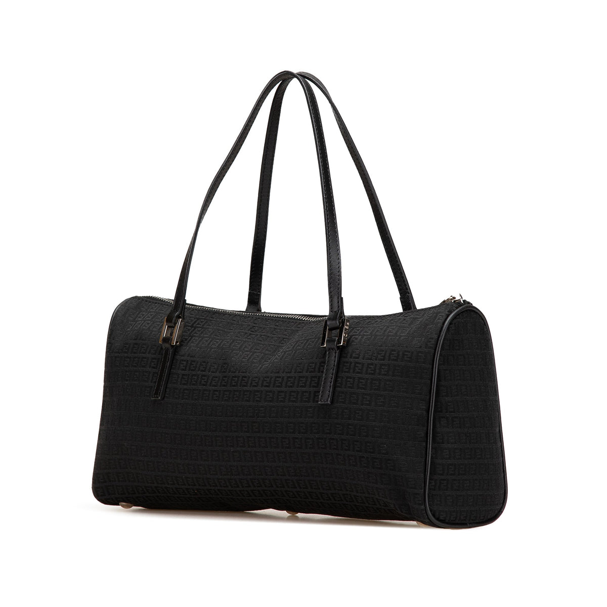 Fendi Micro Zucchino Canvas Bauletto Handbag