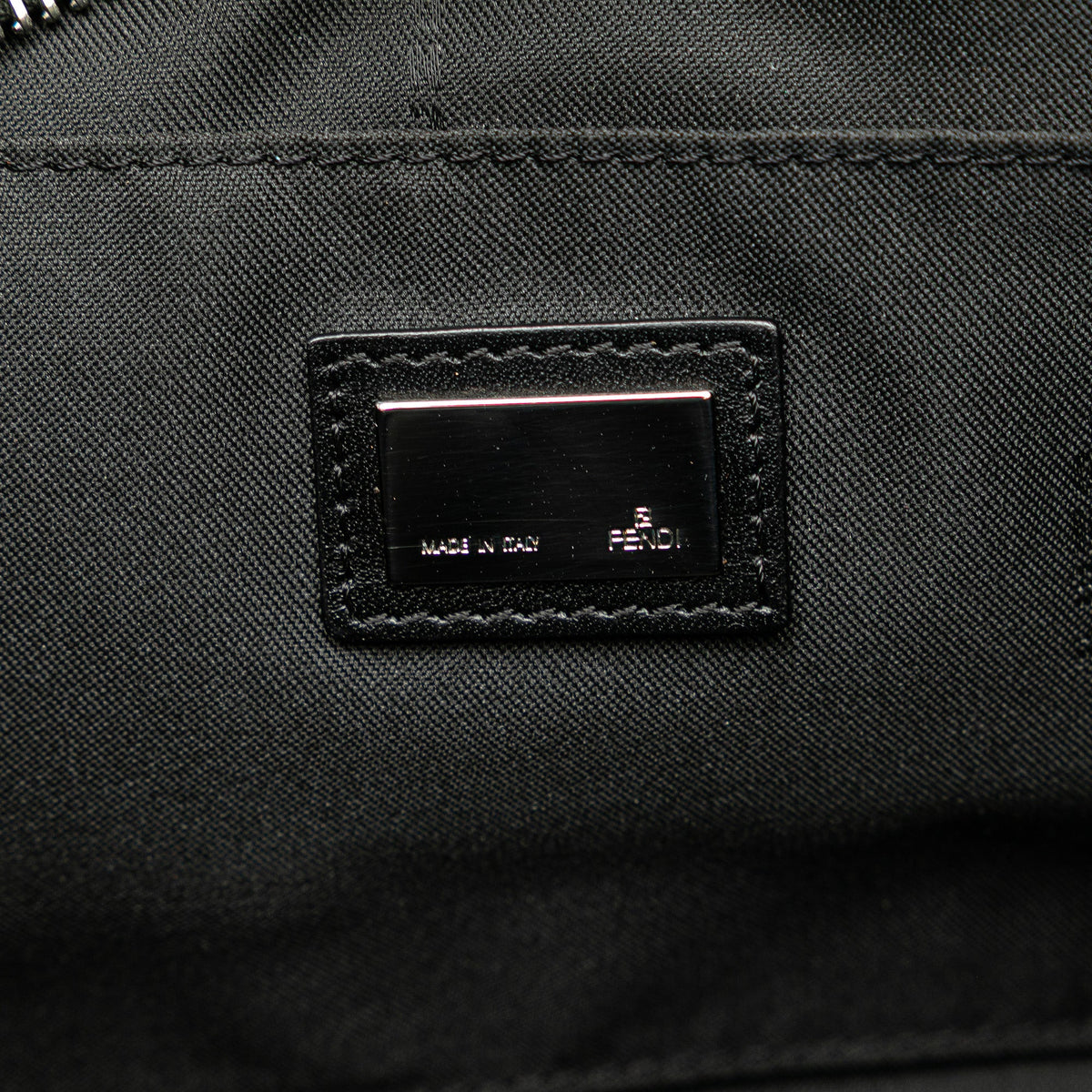 Fendi Micro Zucchino Canvas Bauletto Handbag